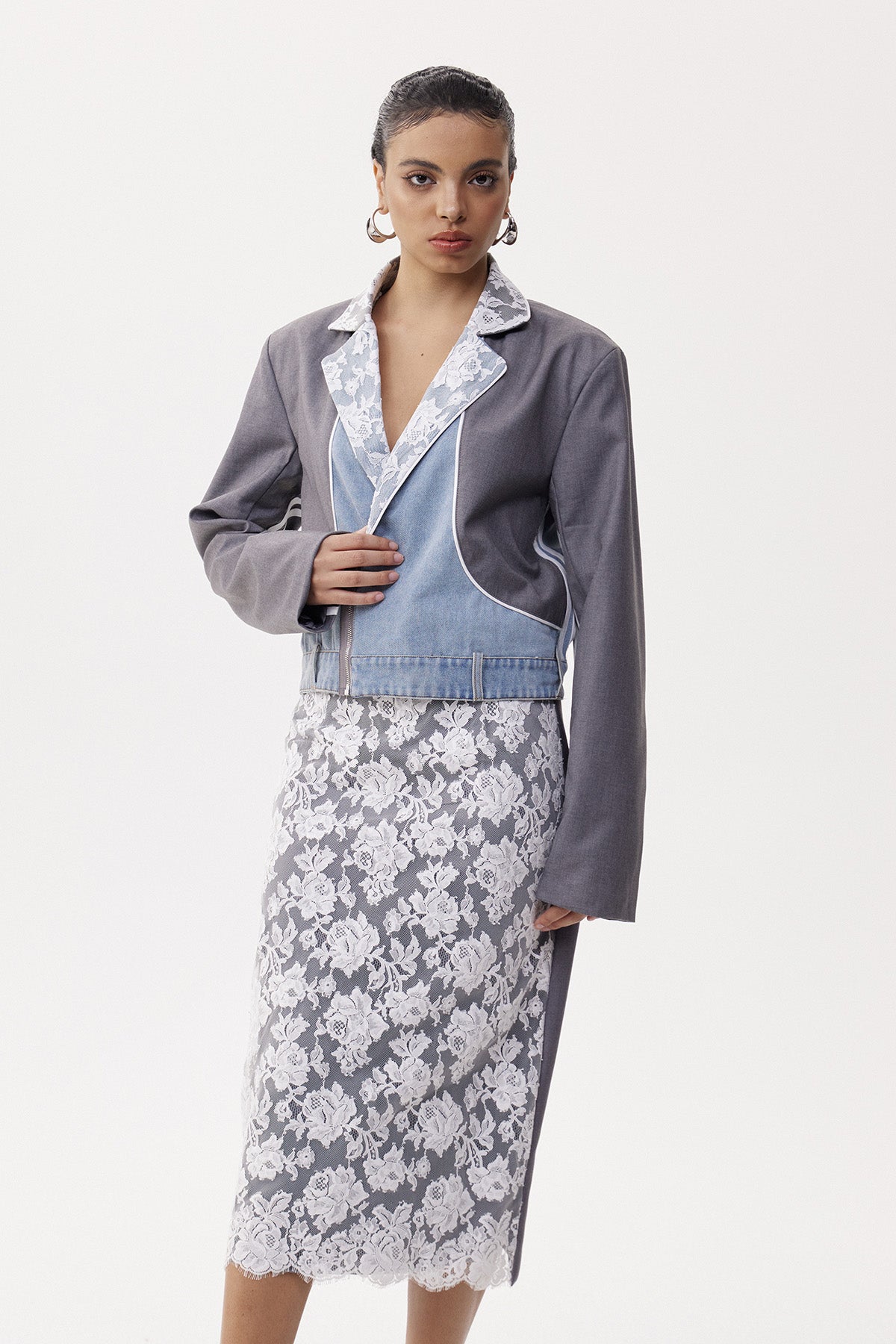 Elfrieda Floral Lace Skirt Set