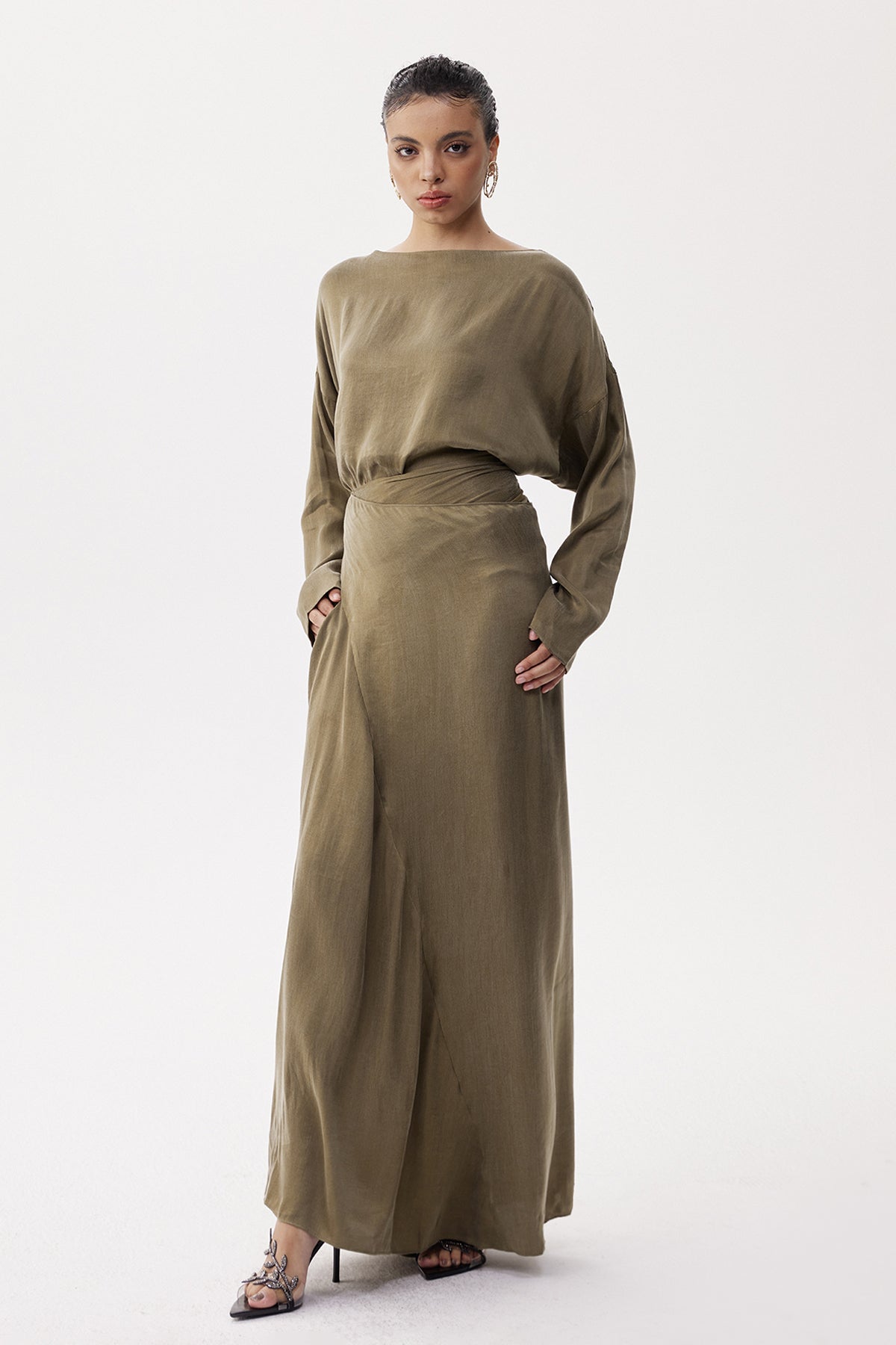 Elhanan Batwing Sleeve Skirt Set