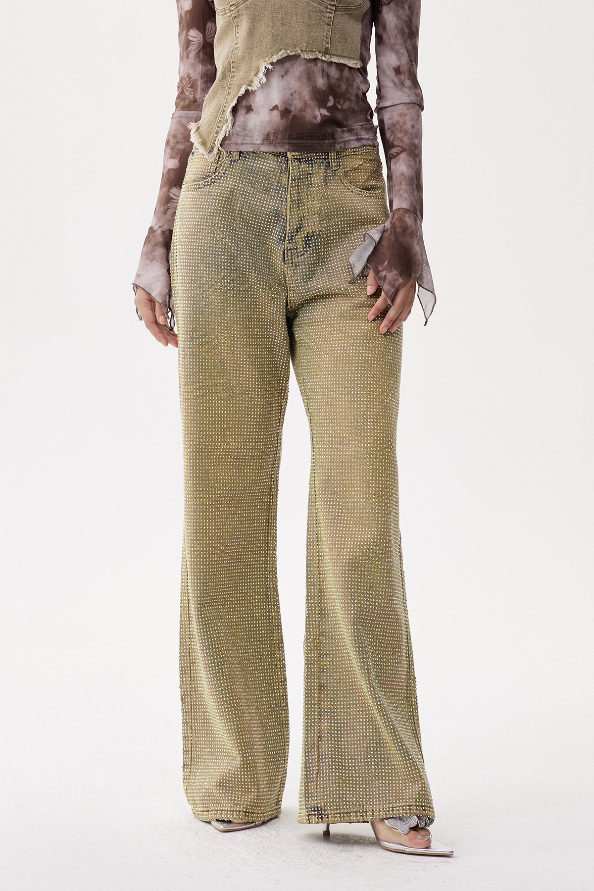 Eliam Rhinestone Bootcut Jeans