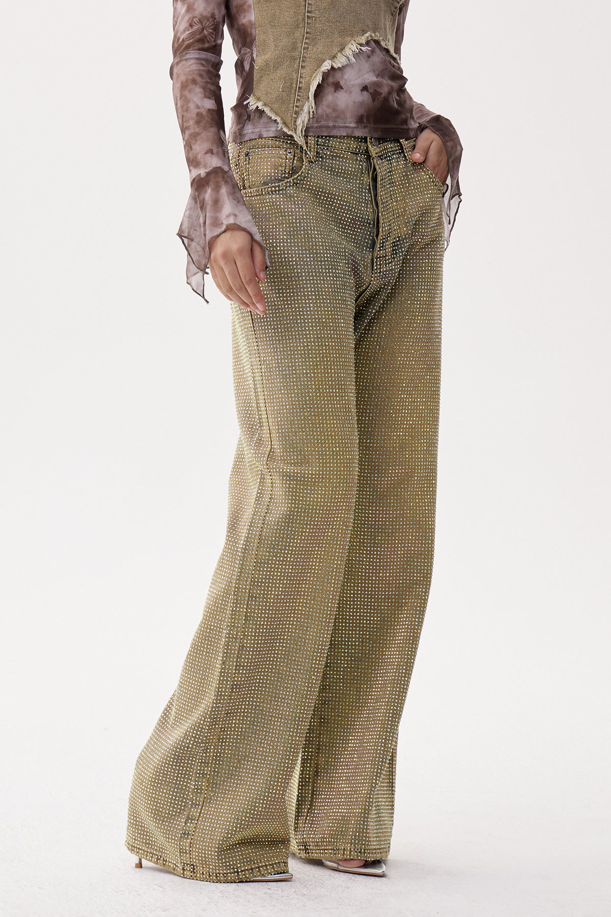 Eliam Rhinestone Bootcut Jeans