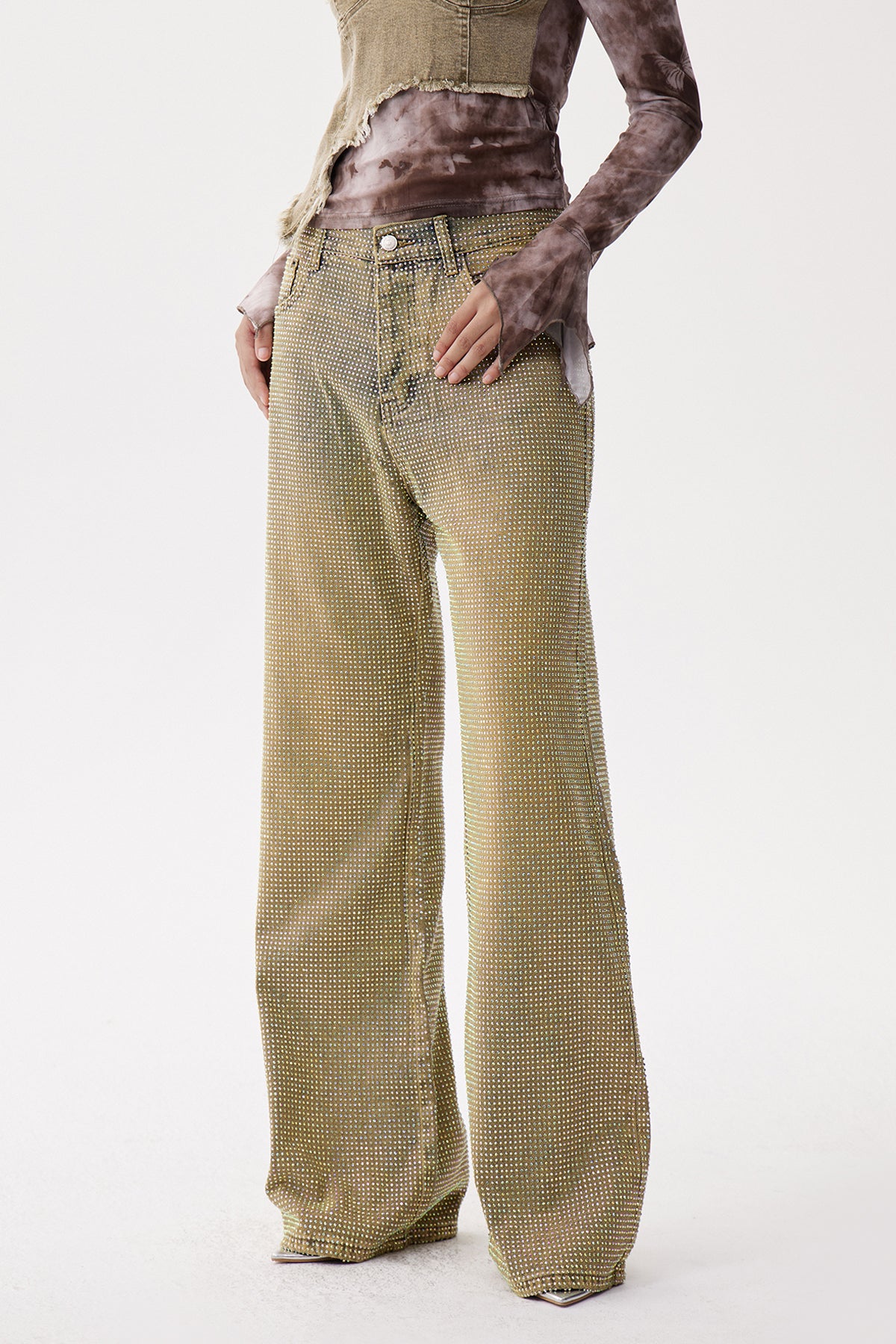 Eliam Rhinestone Bootcut Jeans