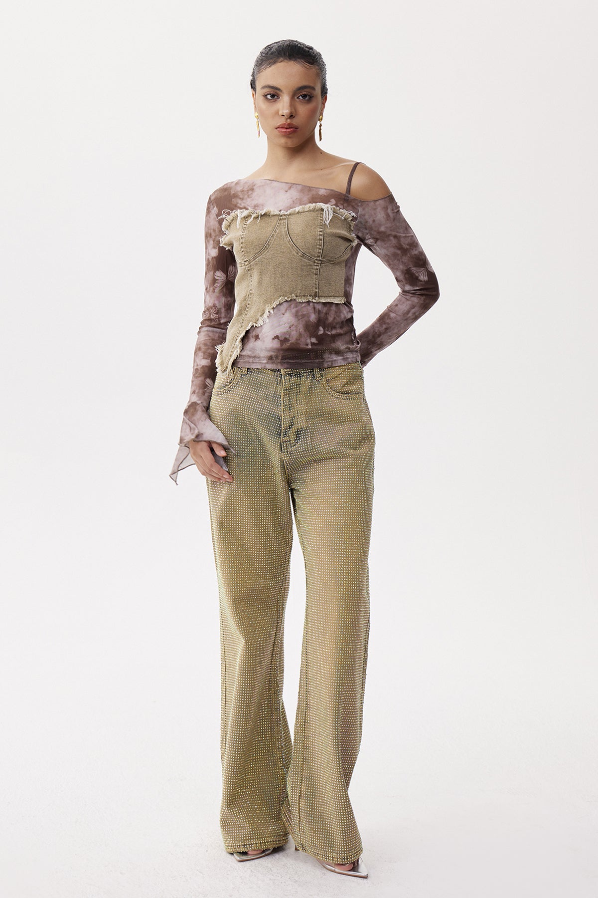 Eliam Rhinestone Bootcut Jeans