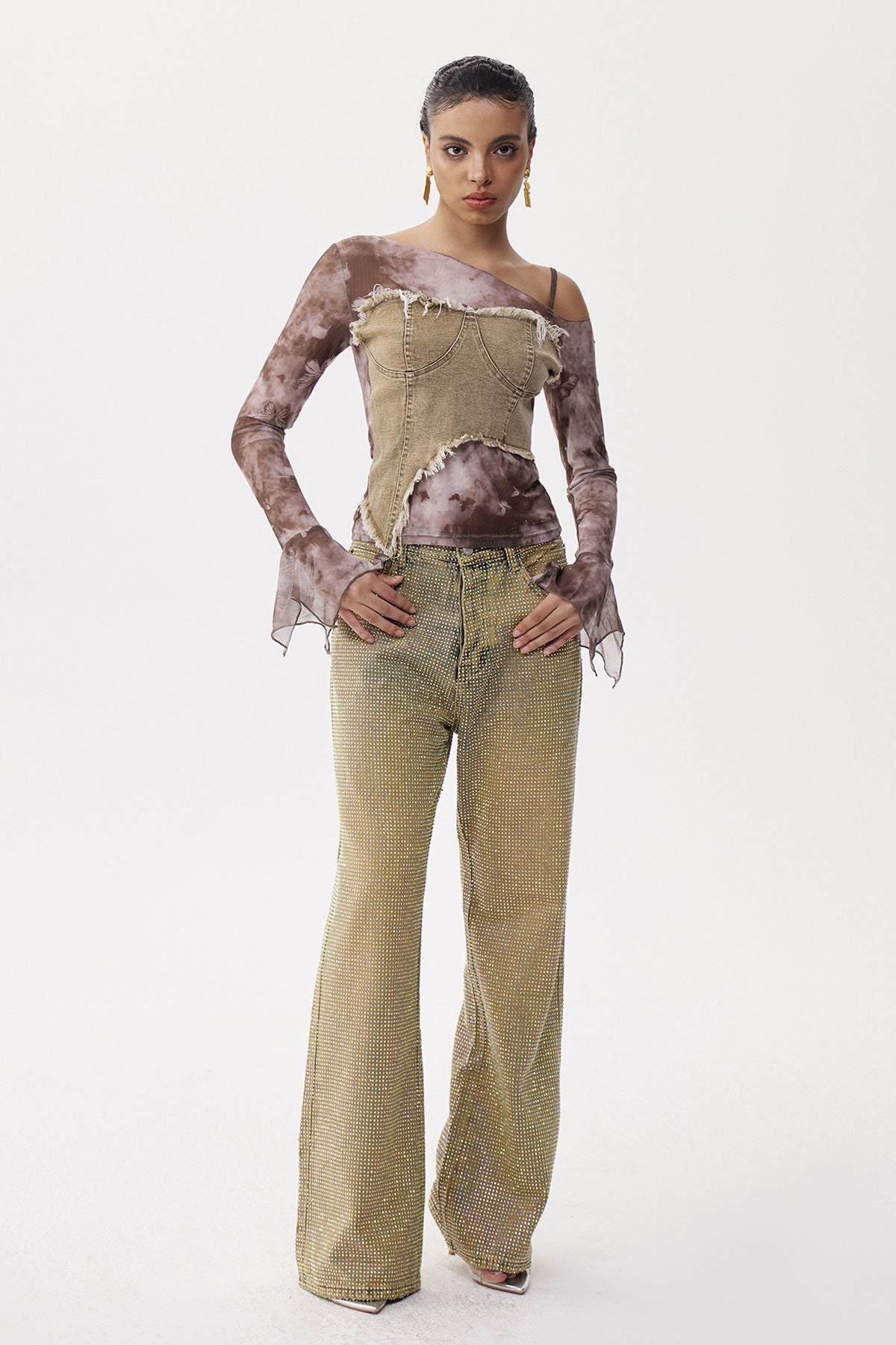 Eliam Rhinestone Bootcut Jeans