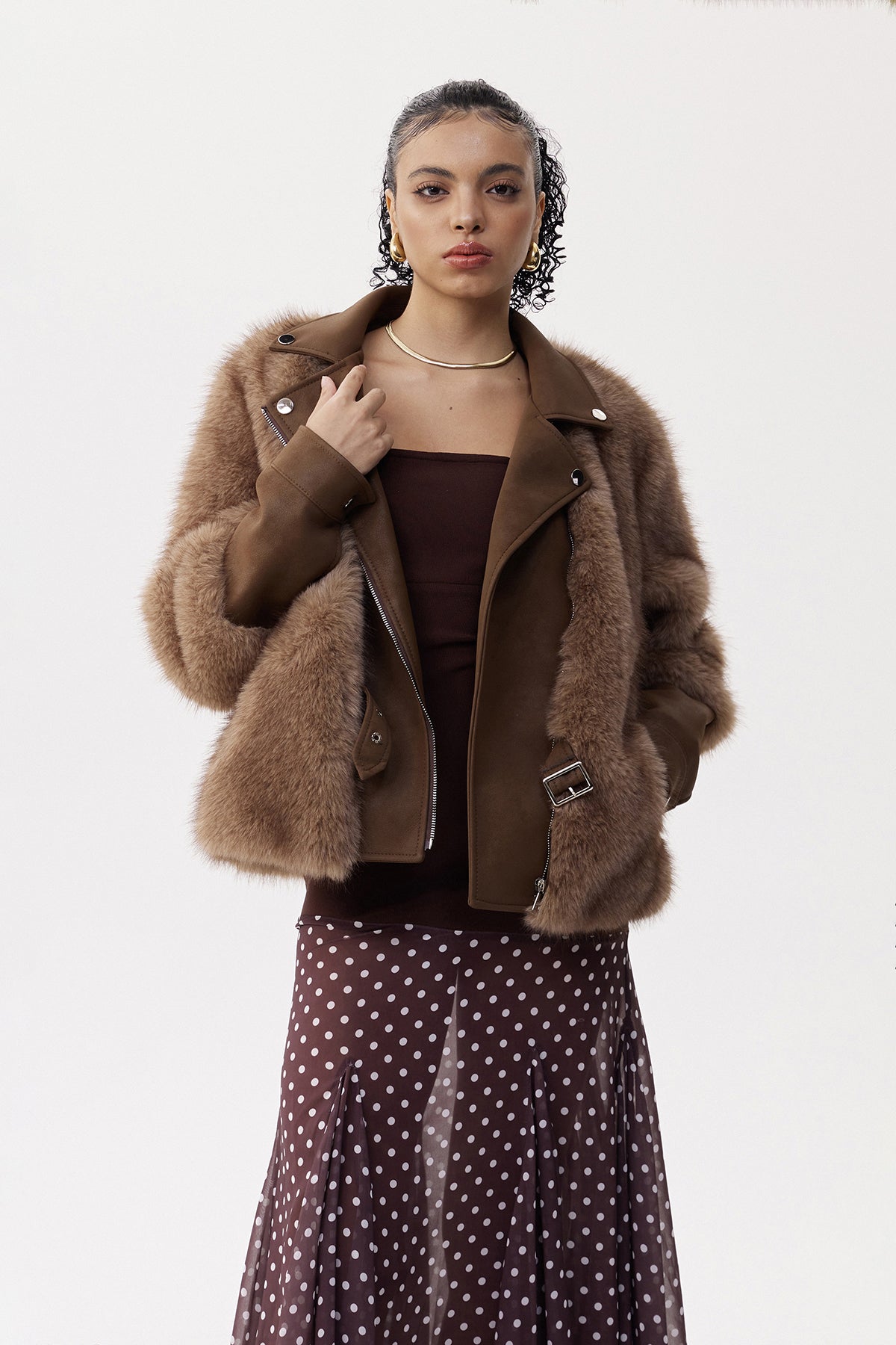 Eliav Faux Fur Deconstruct Jacket