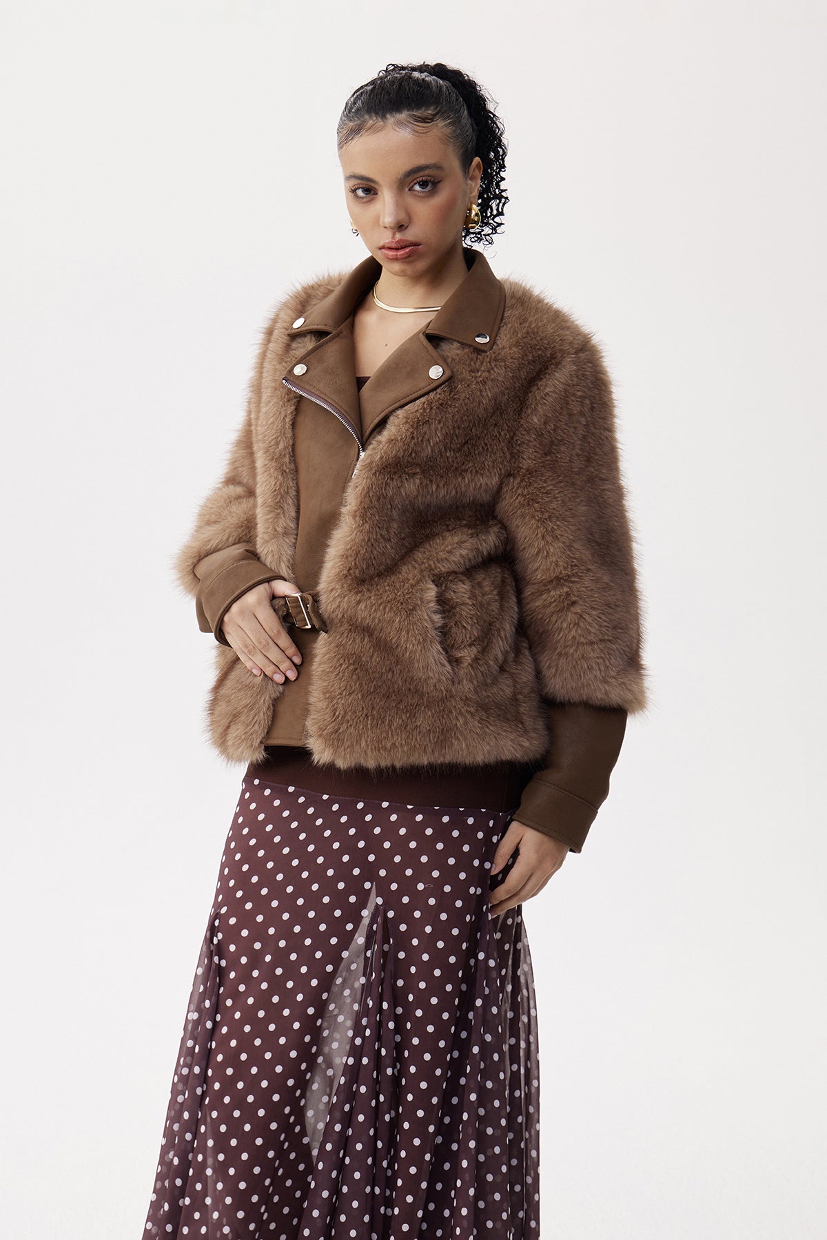 Eliav Faux Fur Deconstruct Jacket