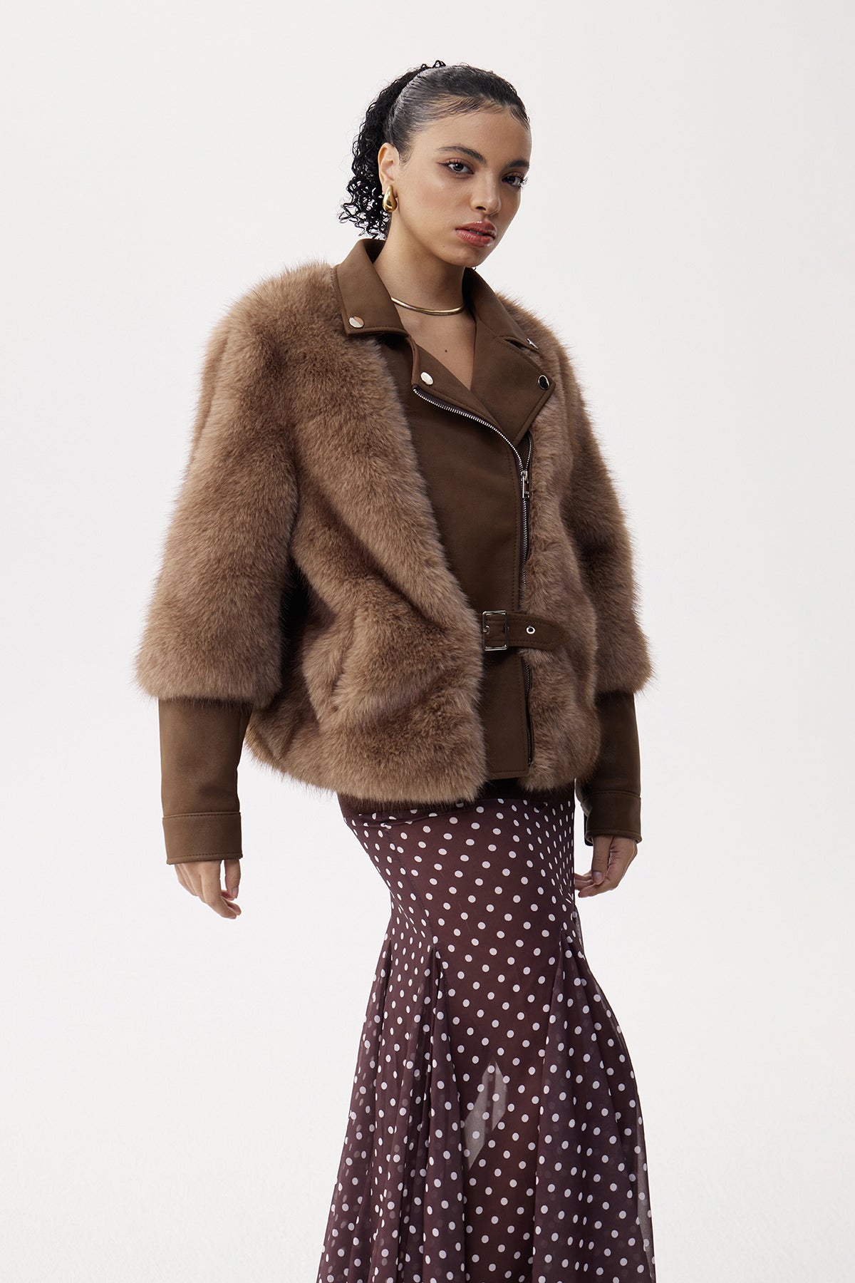 Eliav Faux Fur Deconstruct Jacket