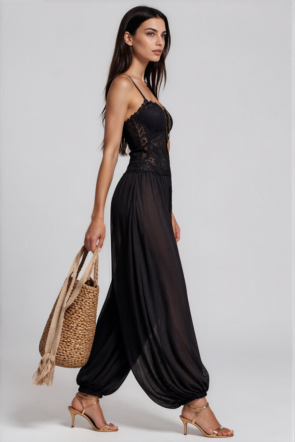Elidi Spaghetti Lace Jumpsuit