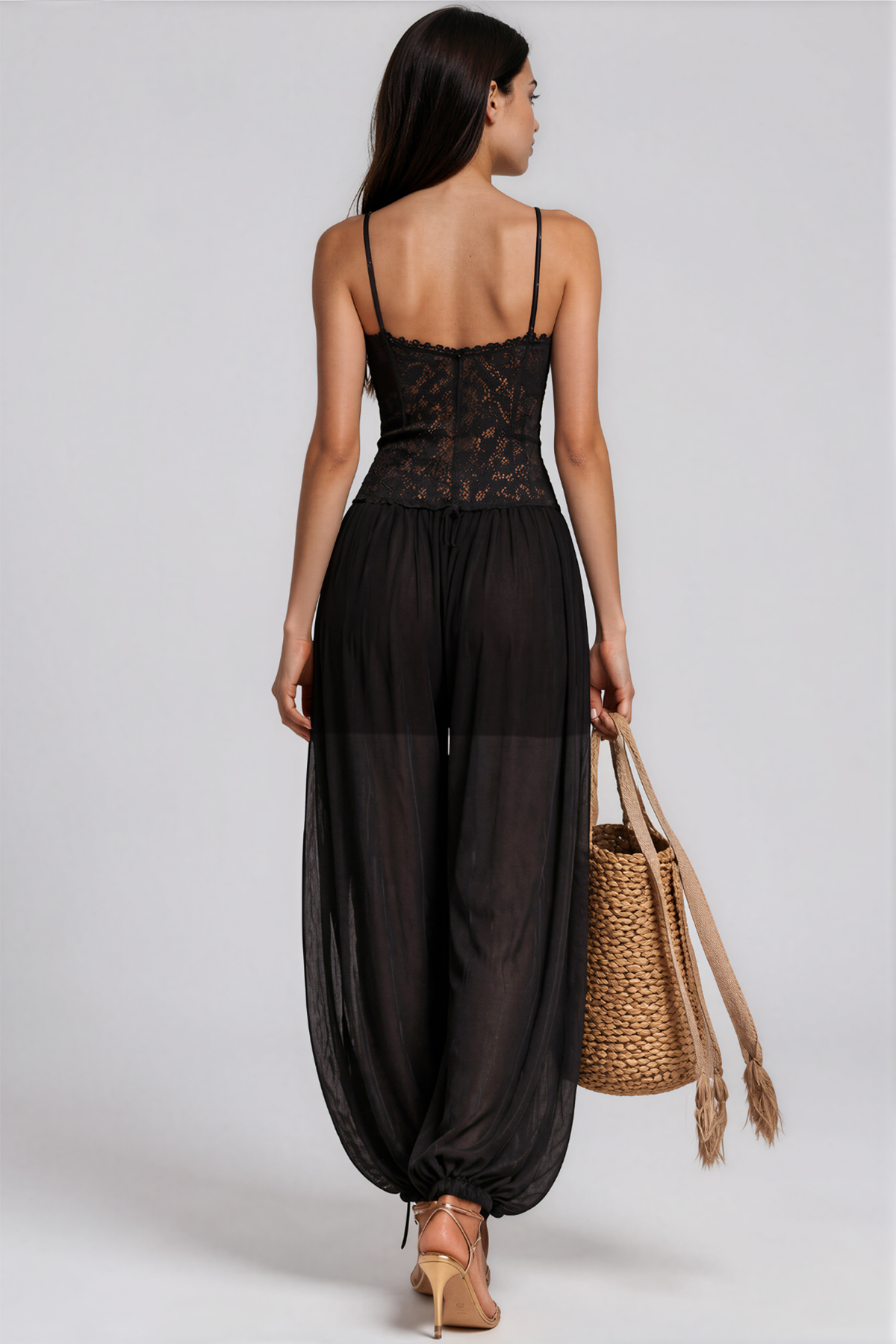 Elidi Spaghetti Lace Jumpsuit