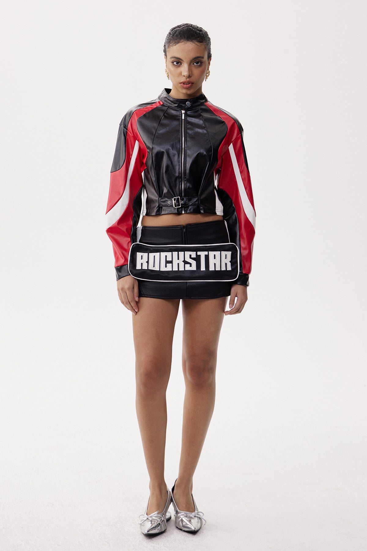 Eliisabet Colorblock Leather Jacket