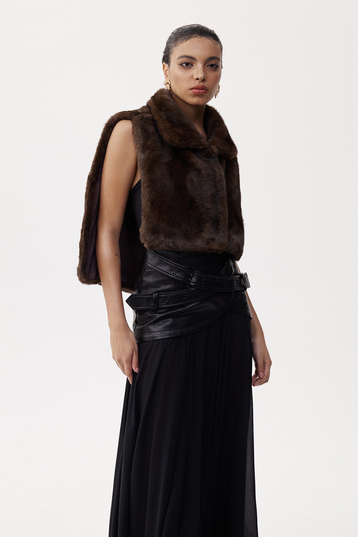 Elijah Sleeveless Faux Fur Top