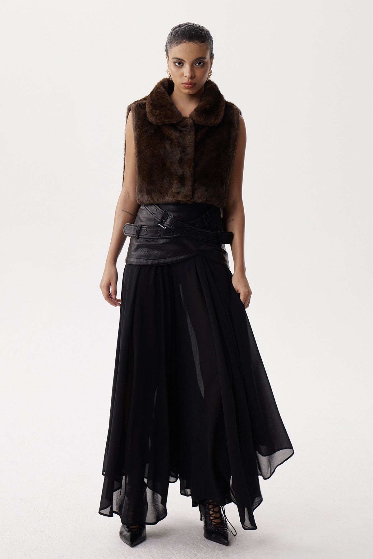 Elijah Sleeveless Faux Fur Top