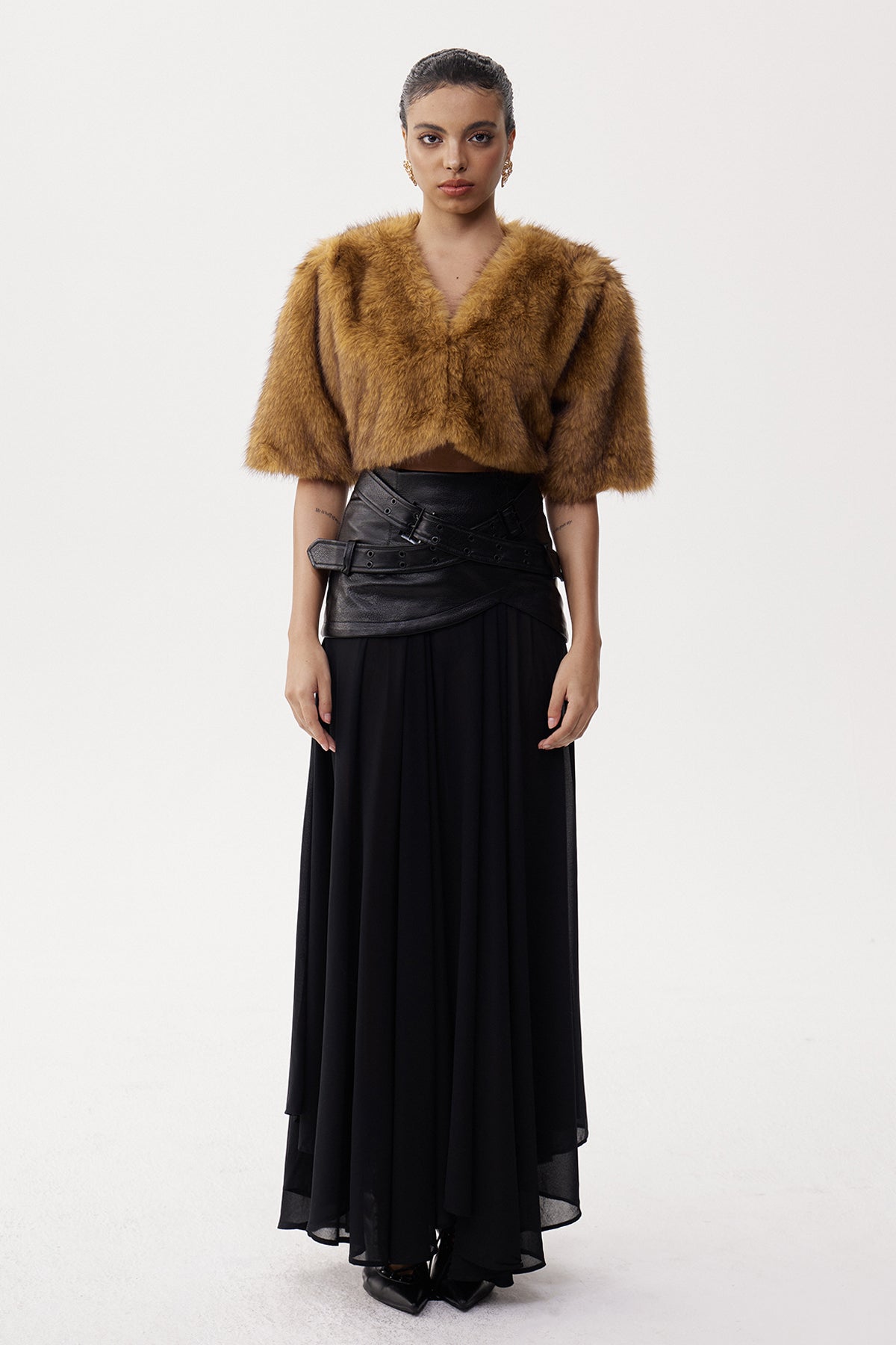 Elijas Faux Fur Crop Top