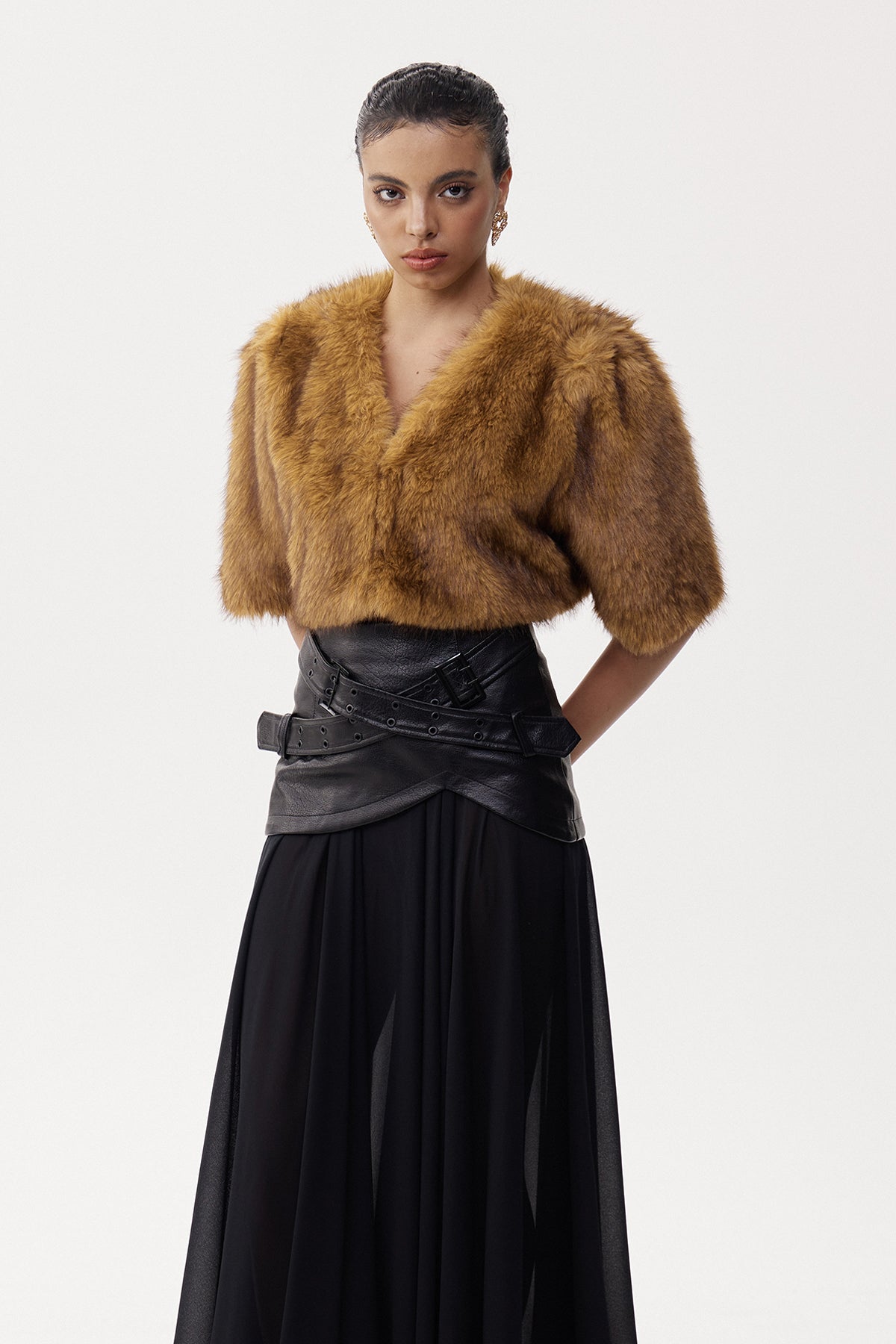 Elijas Faux Fur Crop Top
