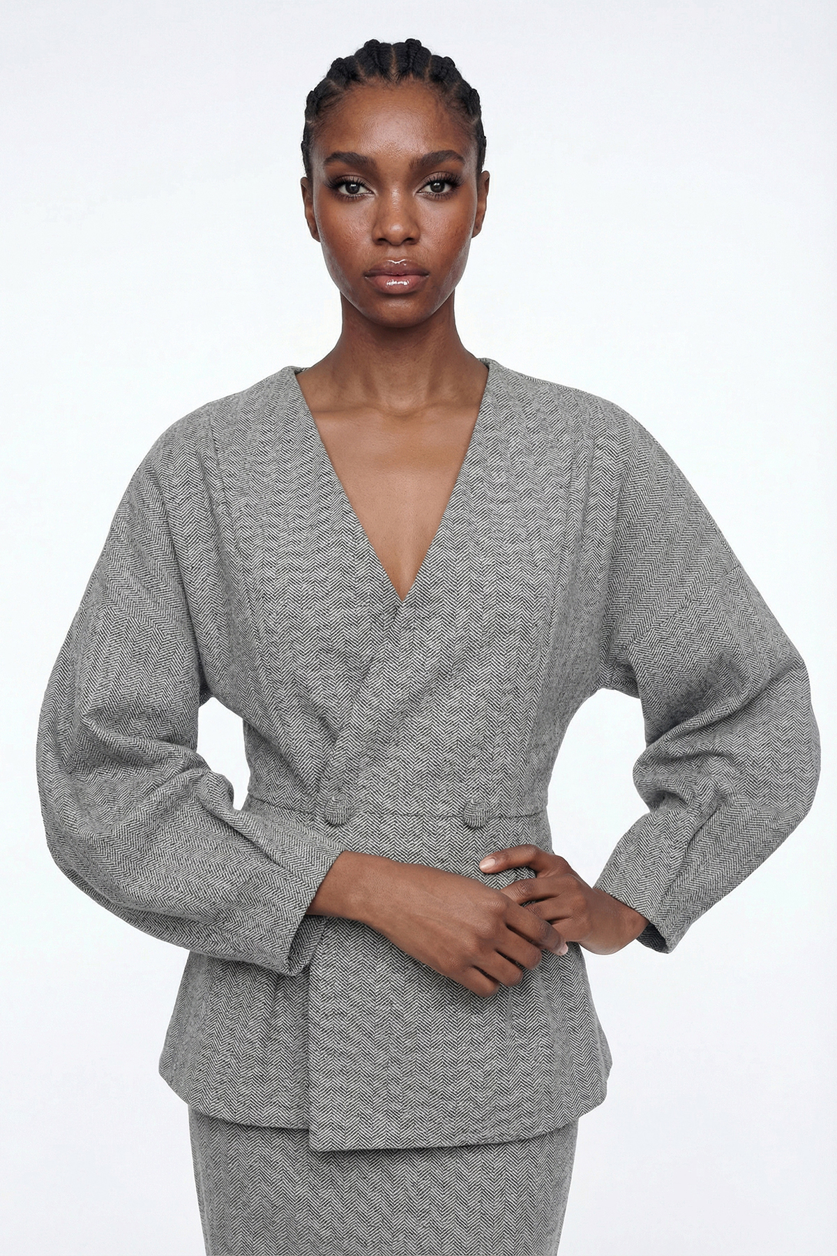 Elishua Balloon Sleeve Skirt Set