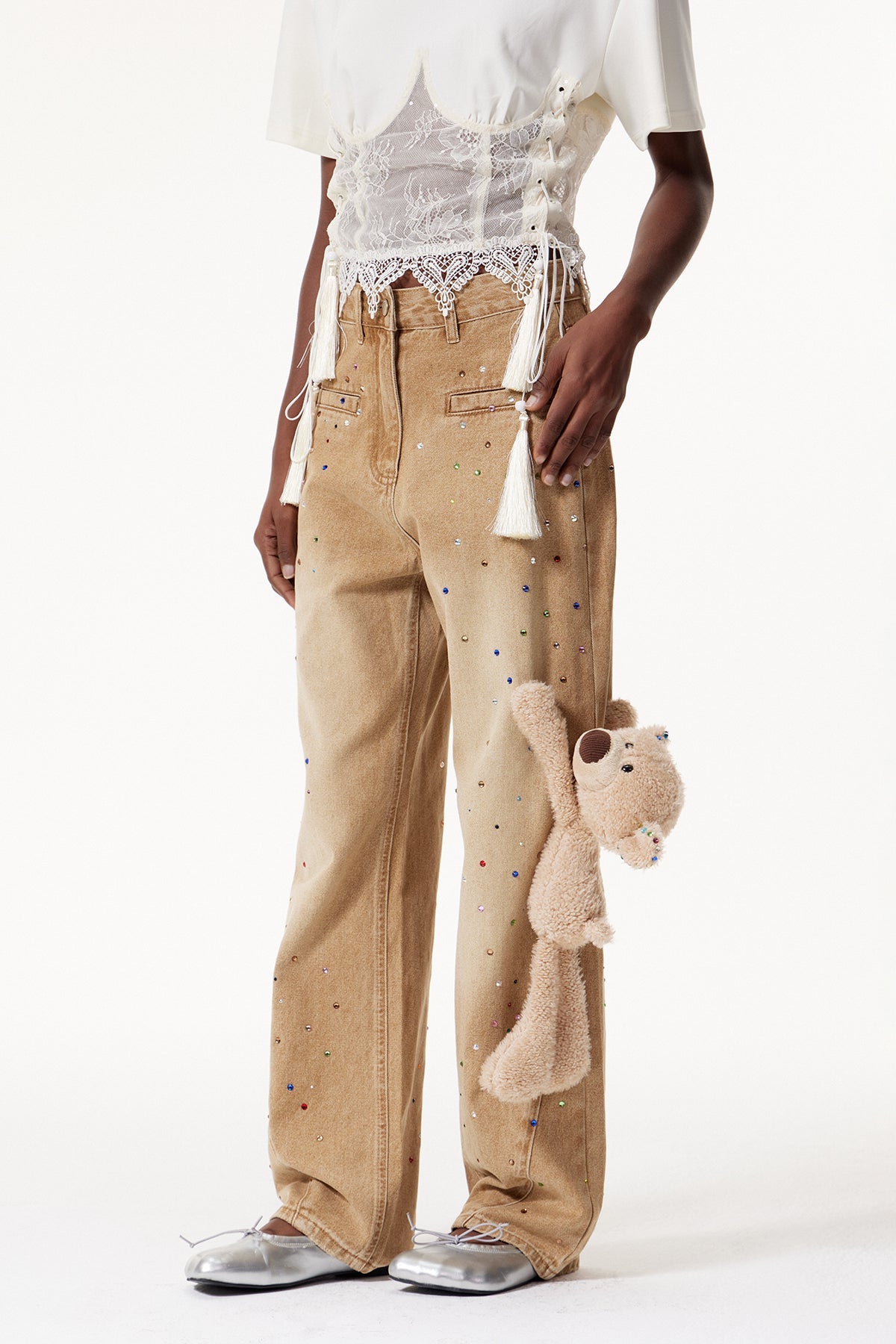 Elliot Rhinestone Deconstruct Jeans