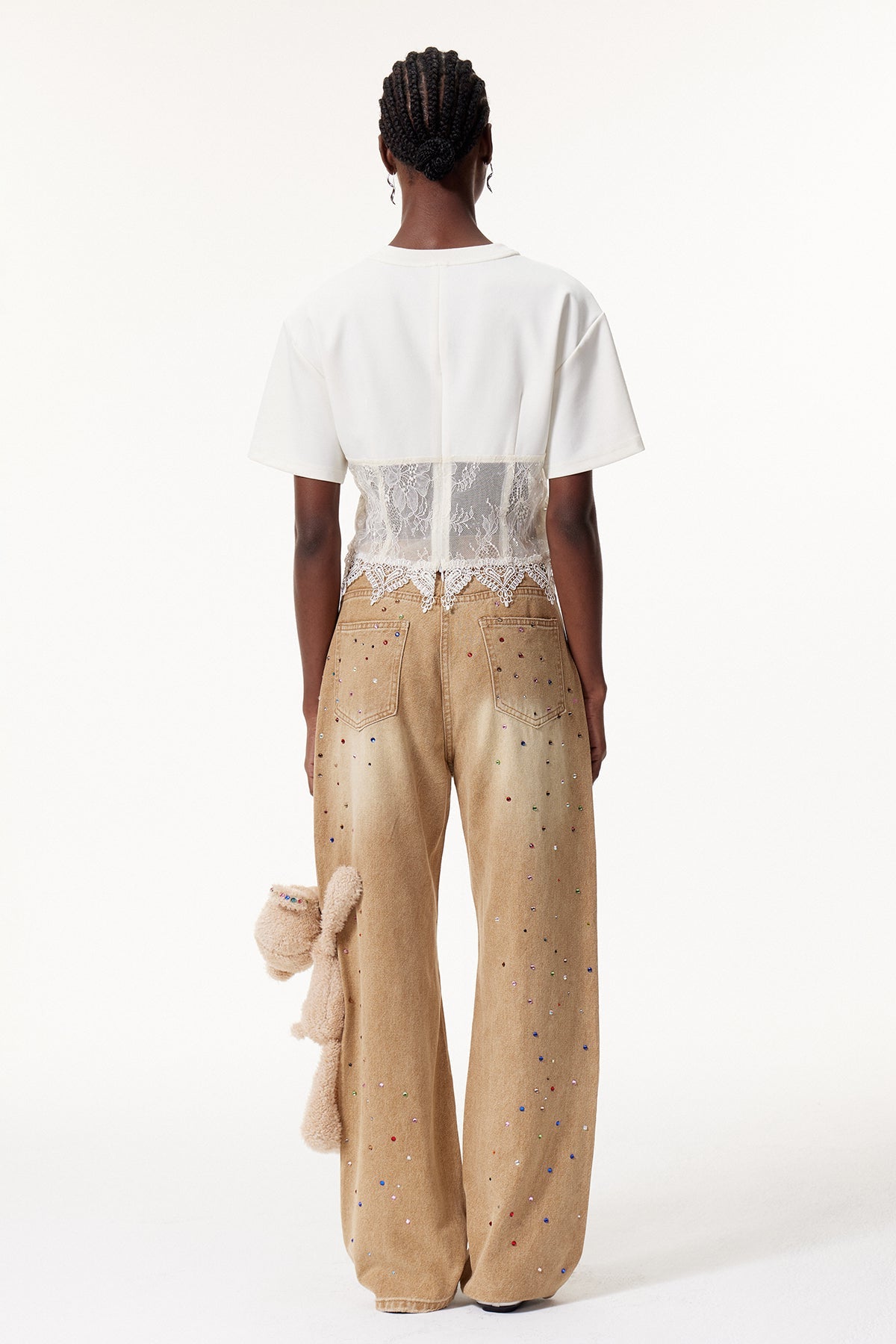 Elliot Rhinestone Deconstruct Jeans