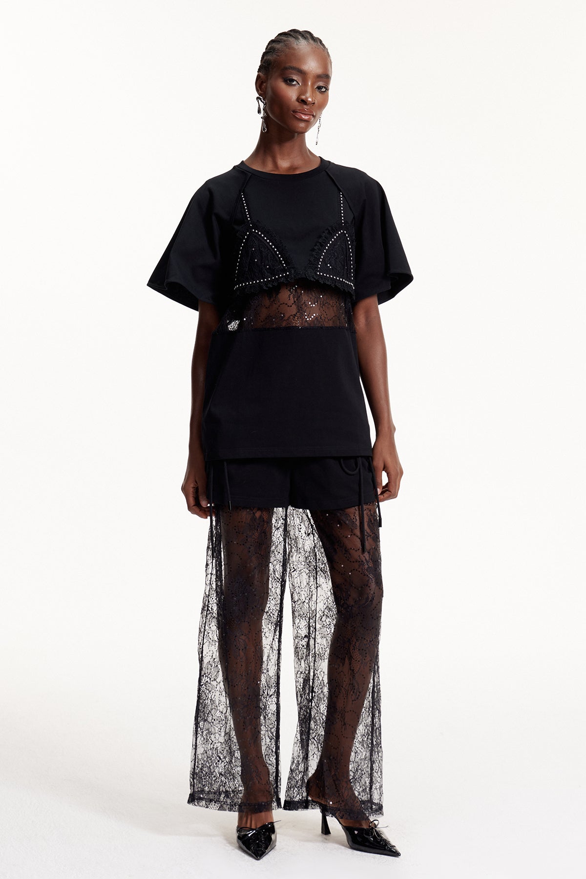 Elvis Lace Sequin Pants