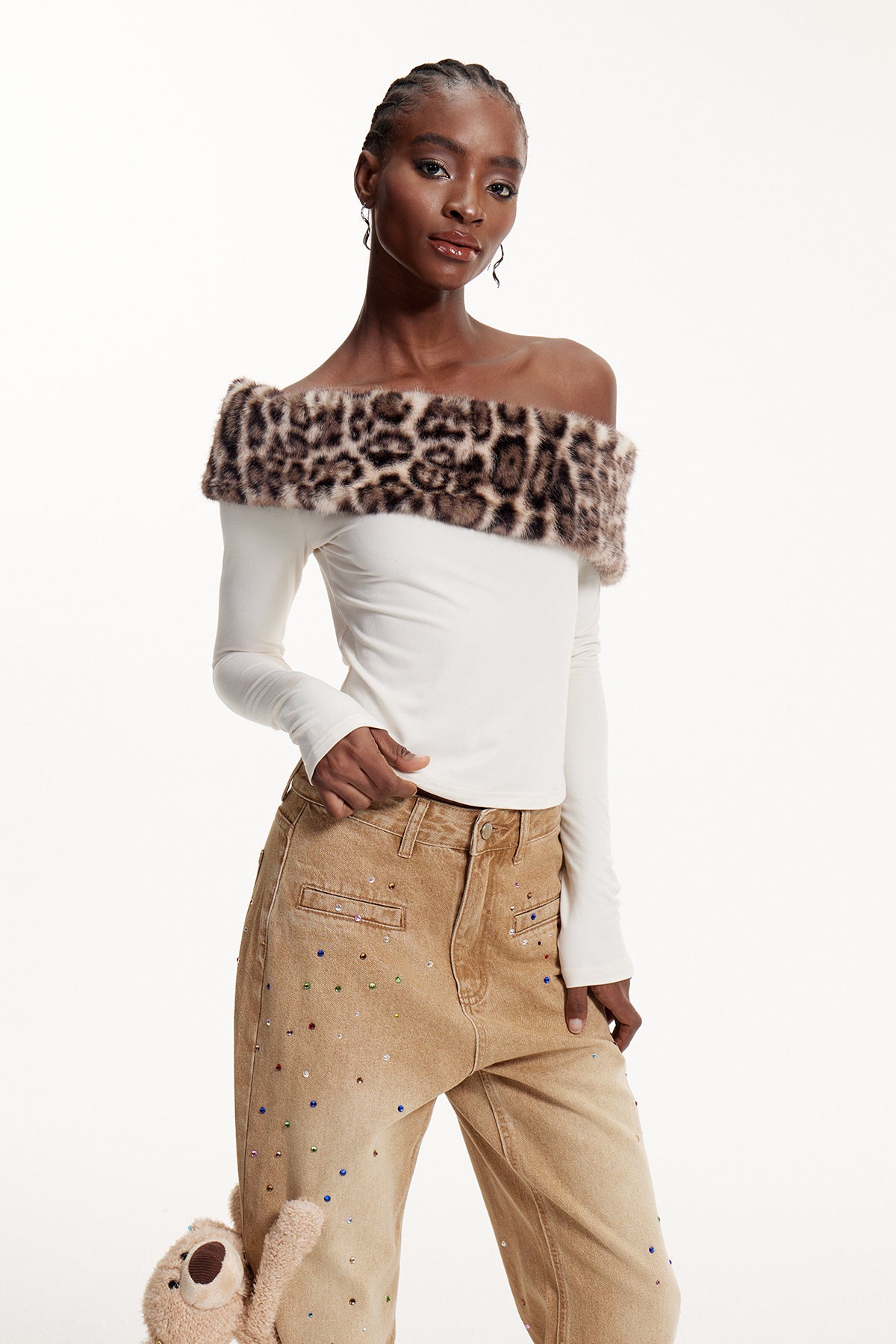 Ellis One Shoulder Leopard Top