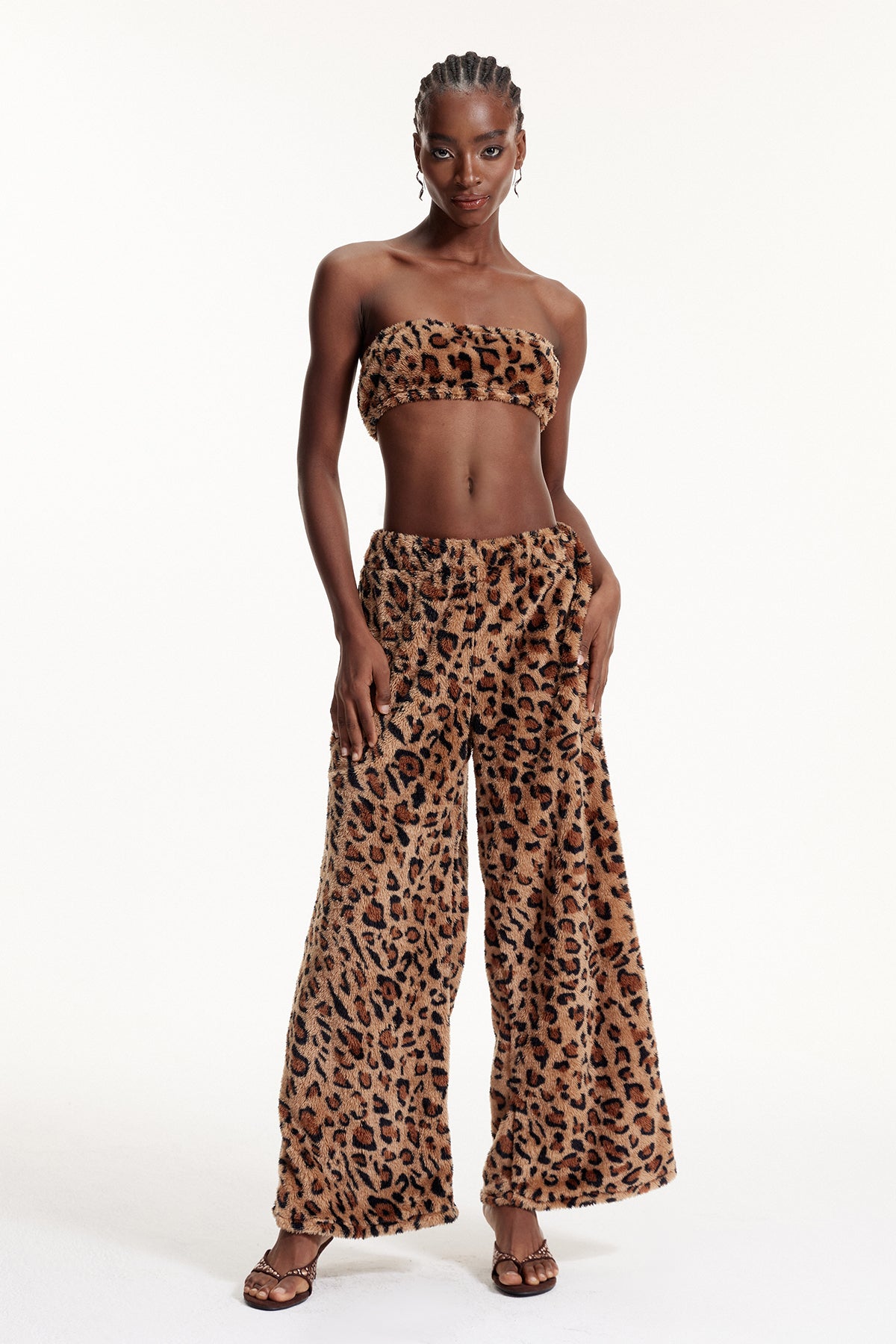 Elmo Leopard Crop Pants Set
