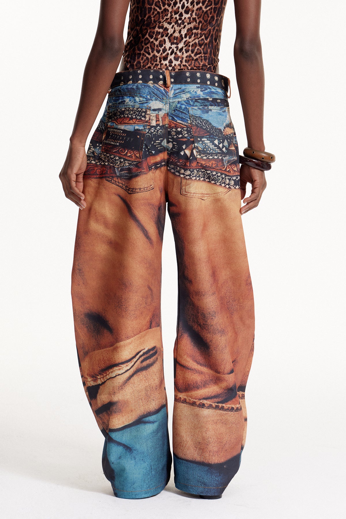 Elodia Belt Print Jeans