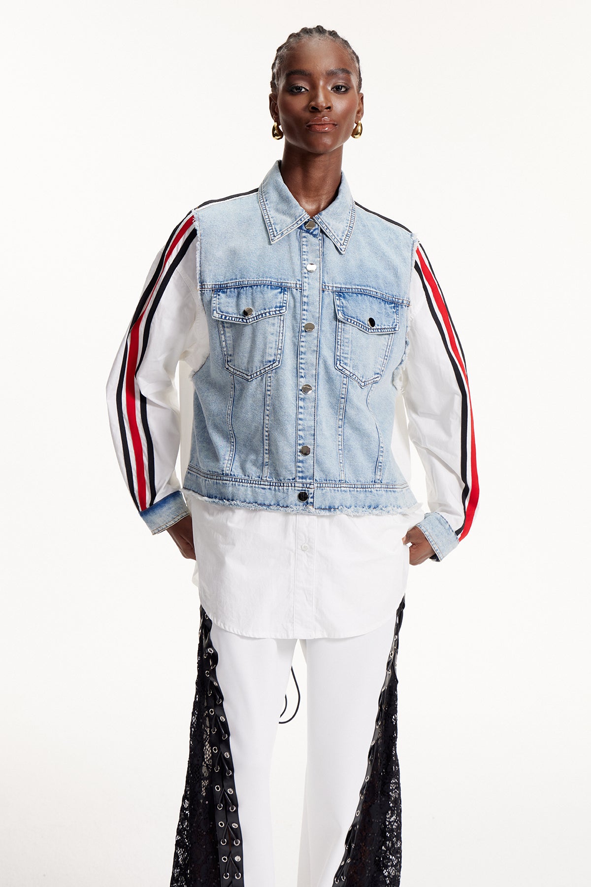 Elov Deconstruct Stripe Shirt