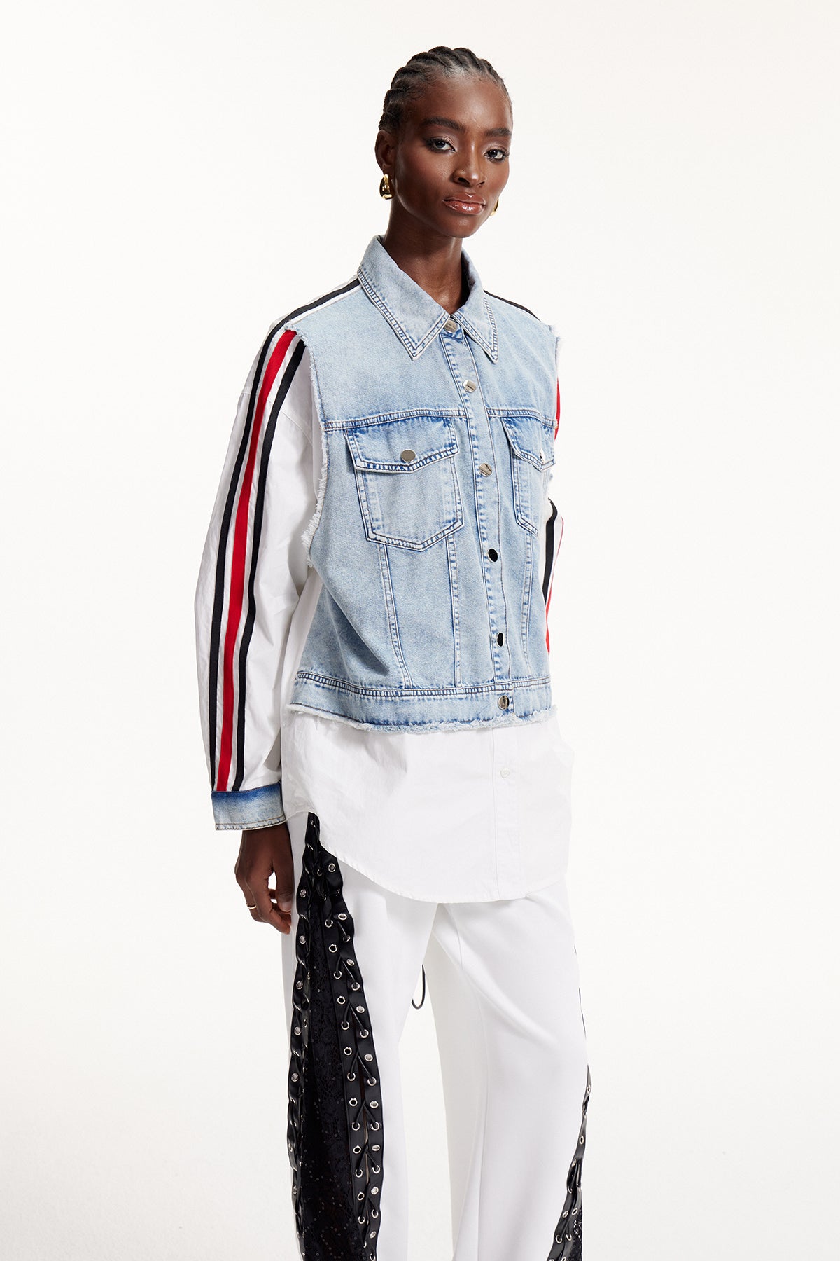 Elov Deconstruct Stripe Shirt