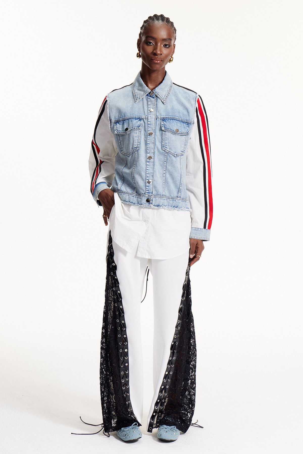 Elov Deconstruct Stripe Shirt