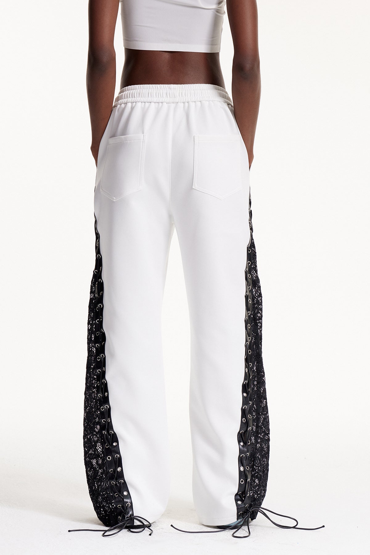 Elowyn Lace Up Lace Pants
