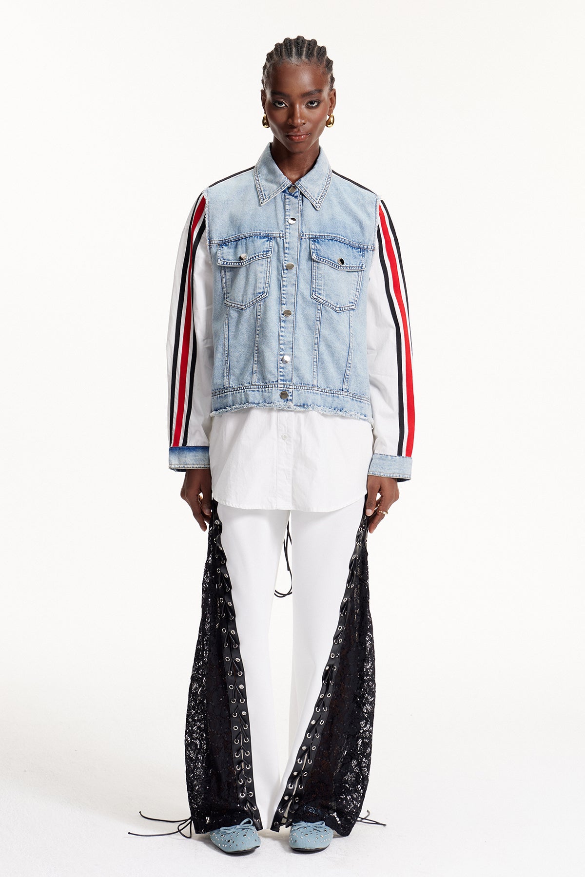 Elowyn Lace Up Lace Pants