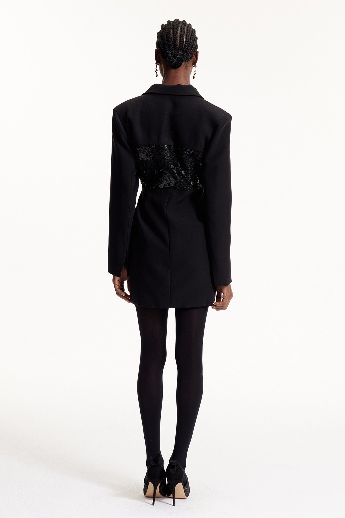 Els Sequin Lace Mini Blazer Dress