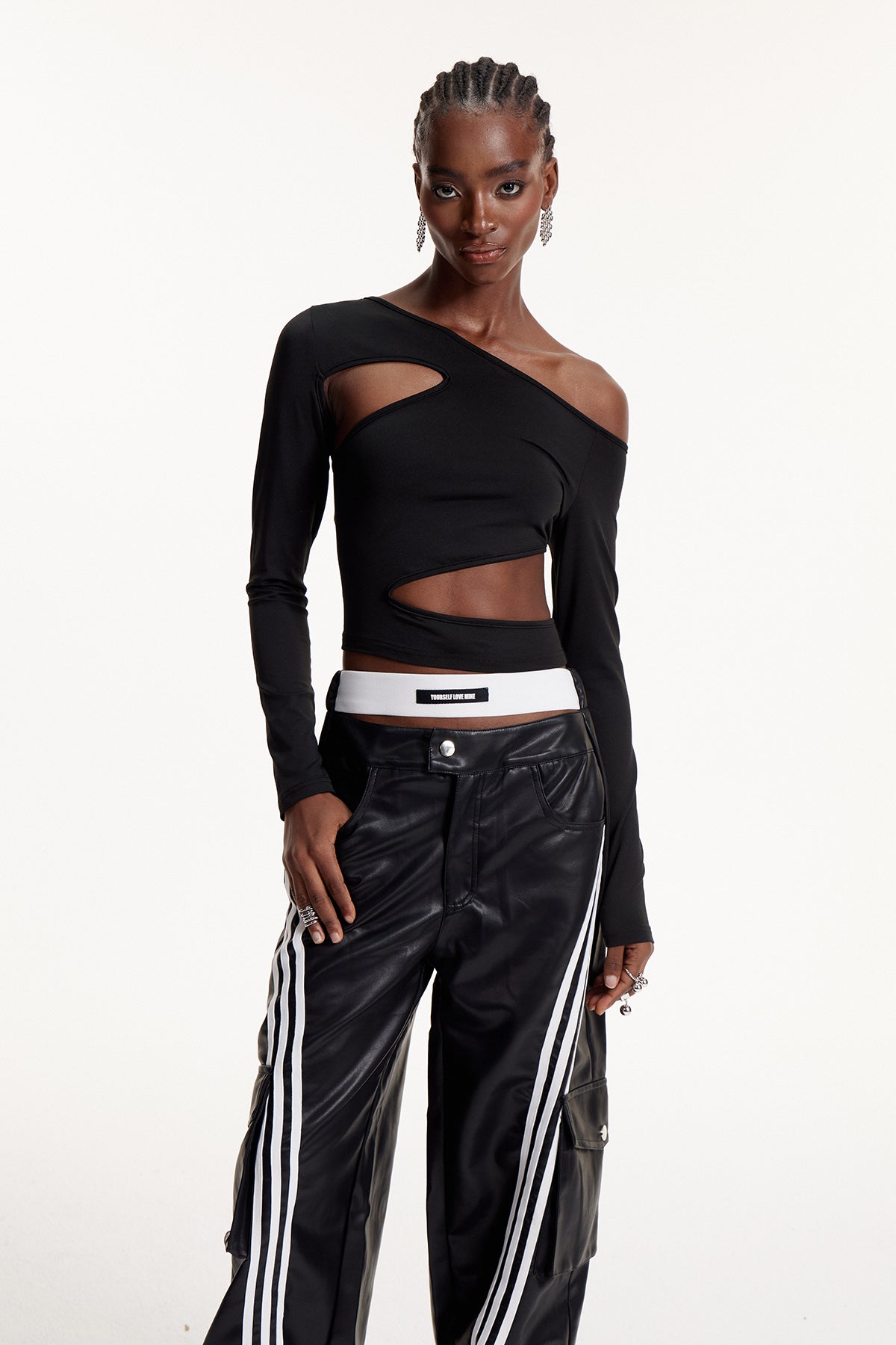 Elsebeth Asymmetric Cutout Top