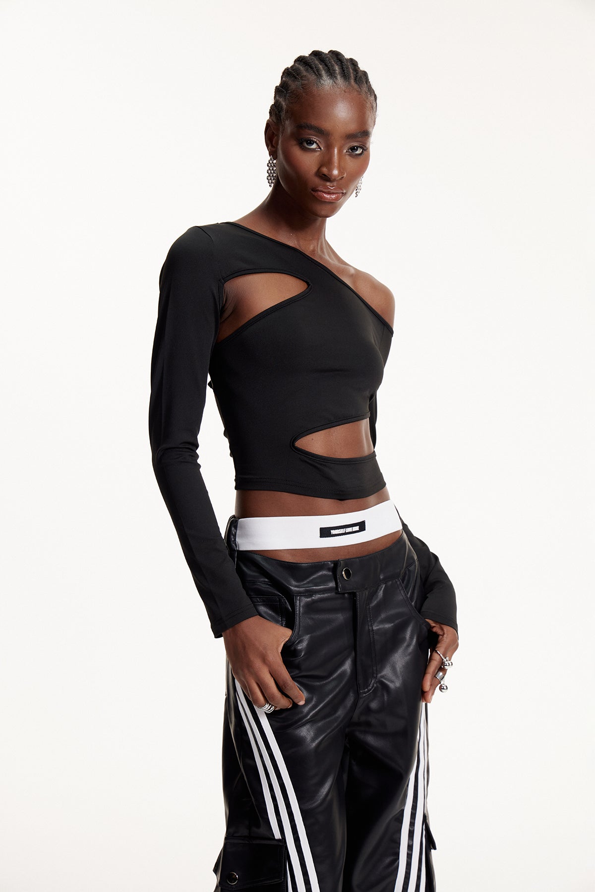 Elsebeth Asymmetric Cutout Top