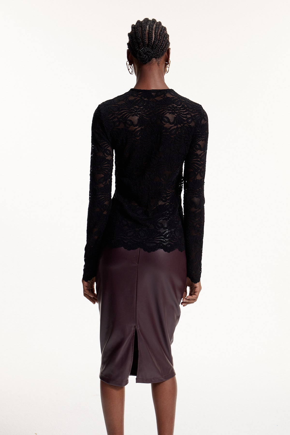 Elton Lace Zipper Top