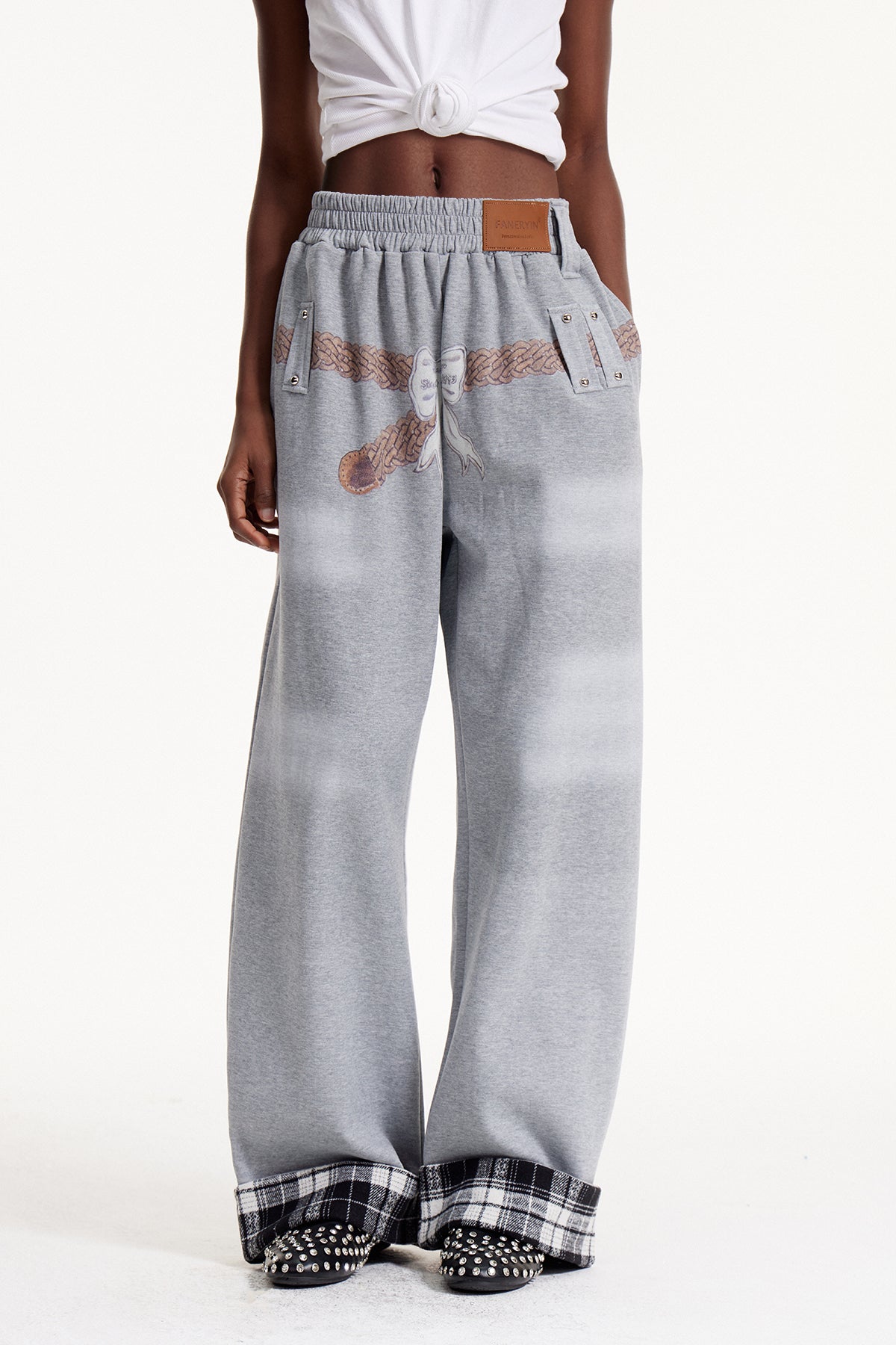Eluned Print Grid Pants