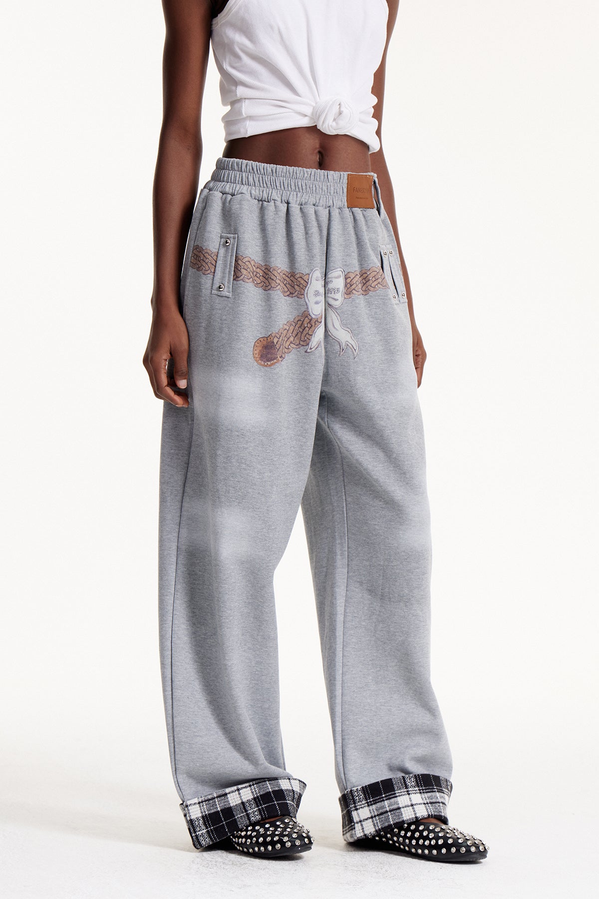 Eluned Print Grid Pants