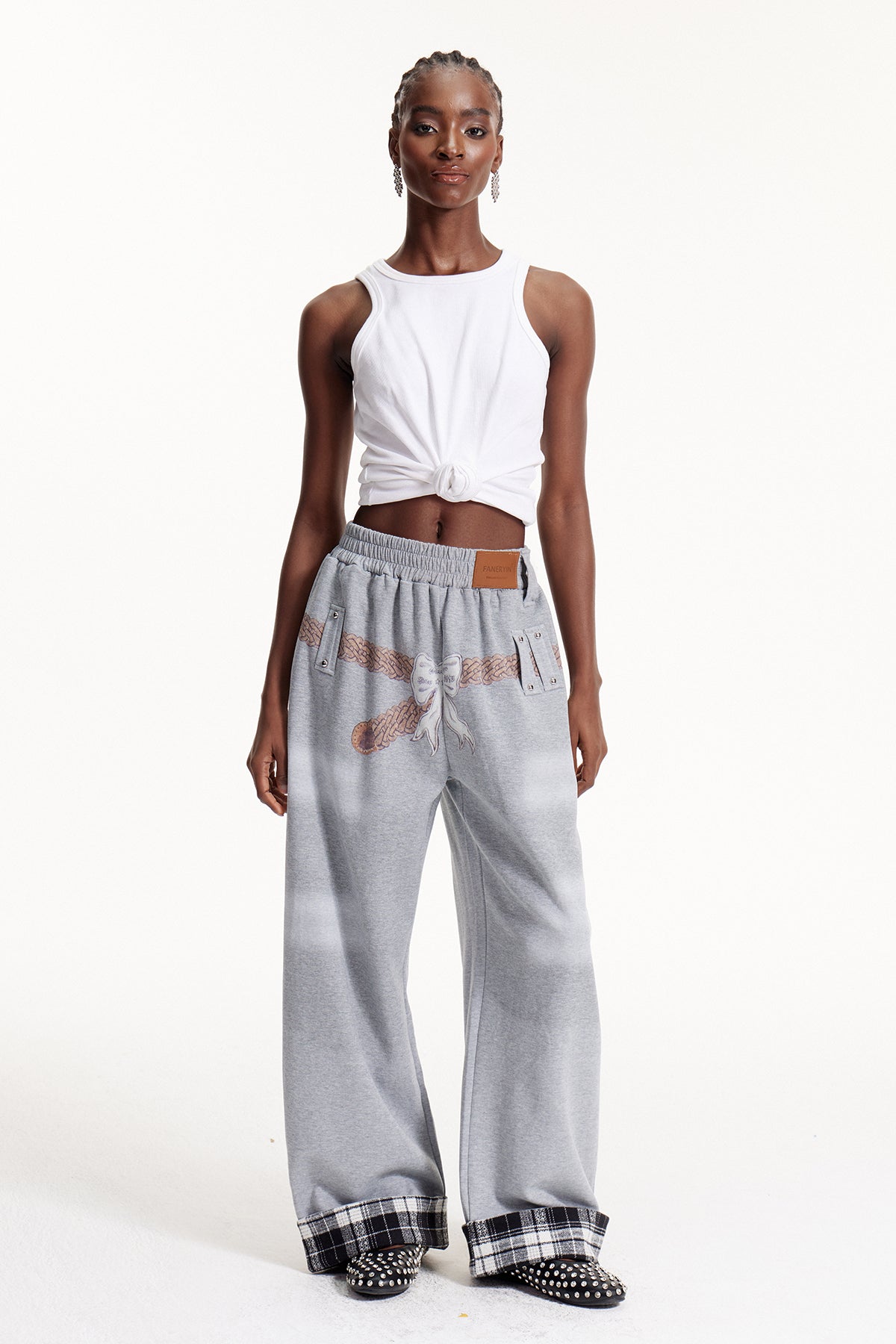 Eluned Print Grid Pants