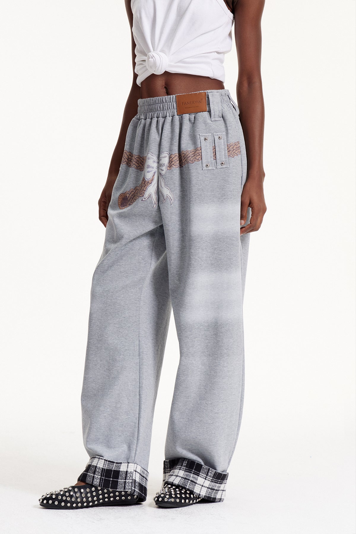 Eluned Print Grid Pants