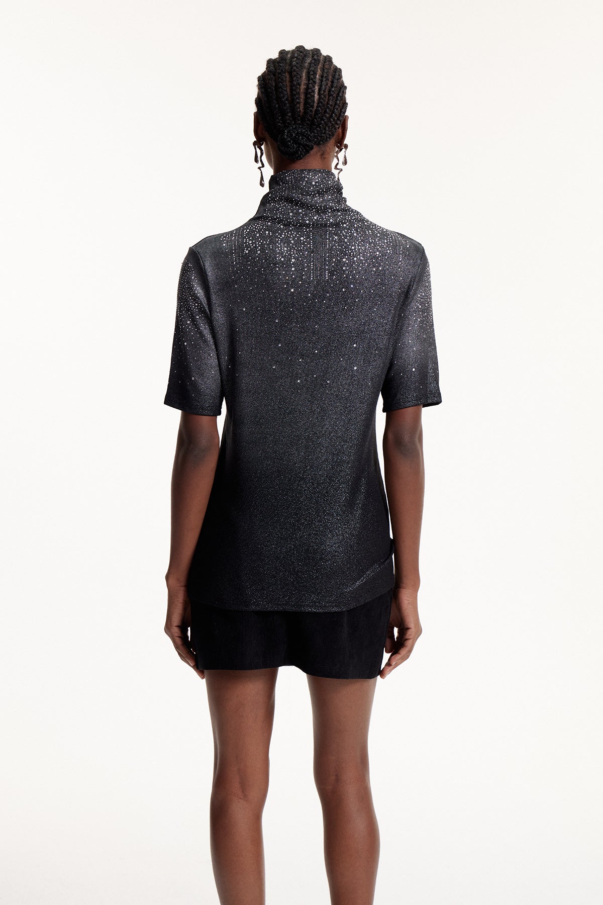 Elvi Glitter Rhinestone T Shirt