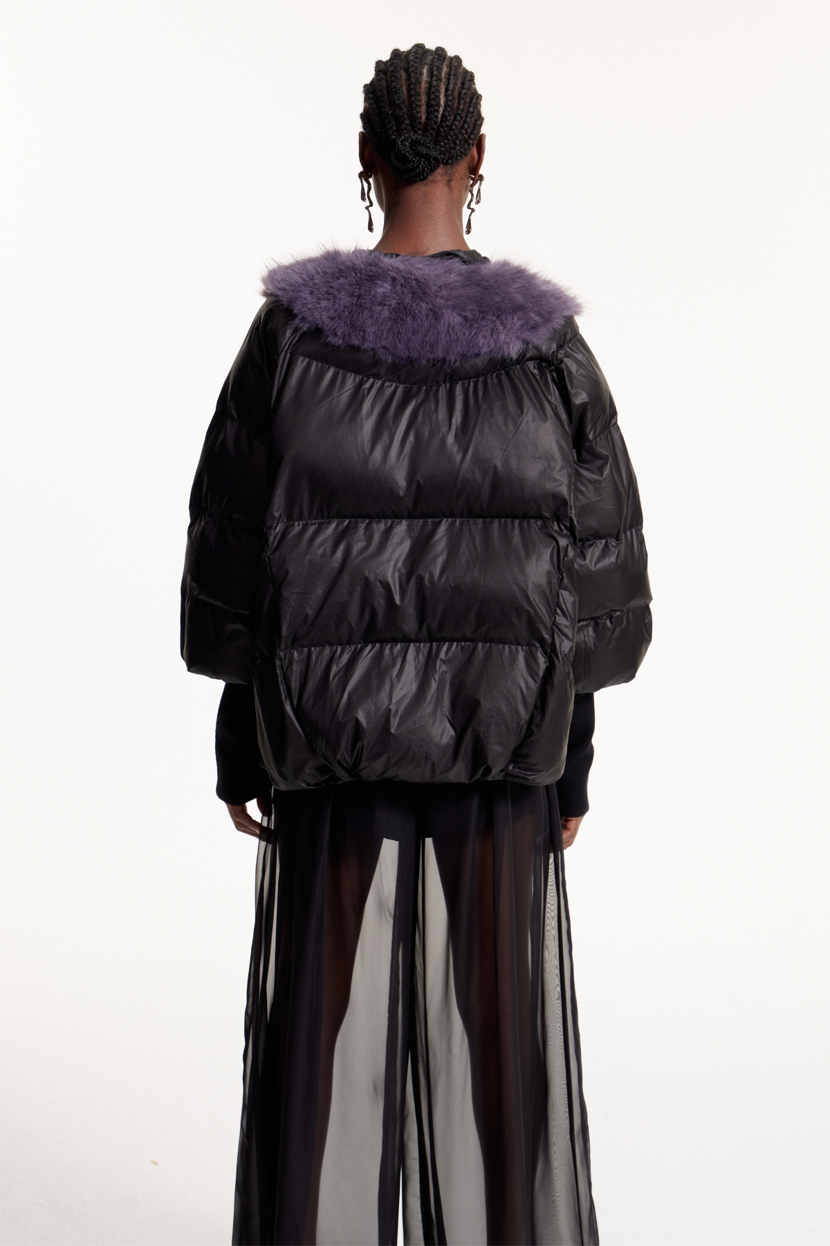 Elvire Deconstruct Faux Fur Jacket