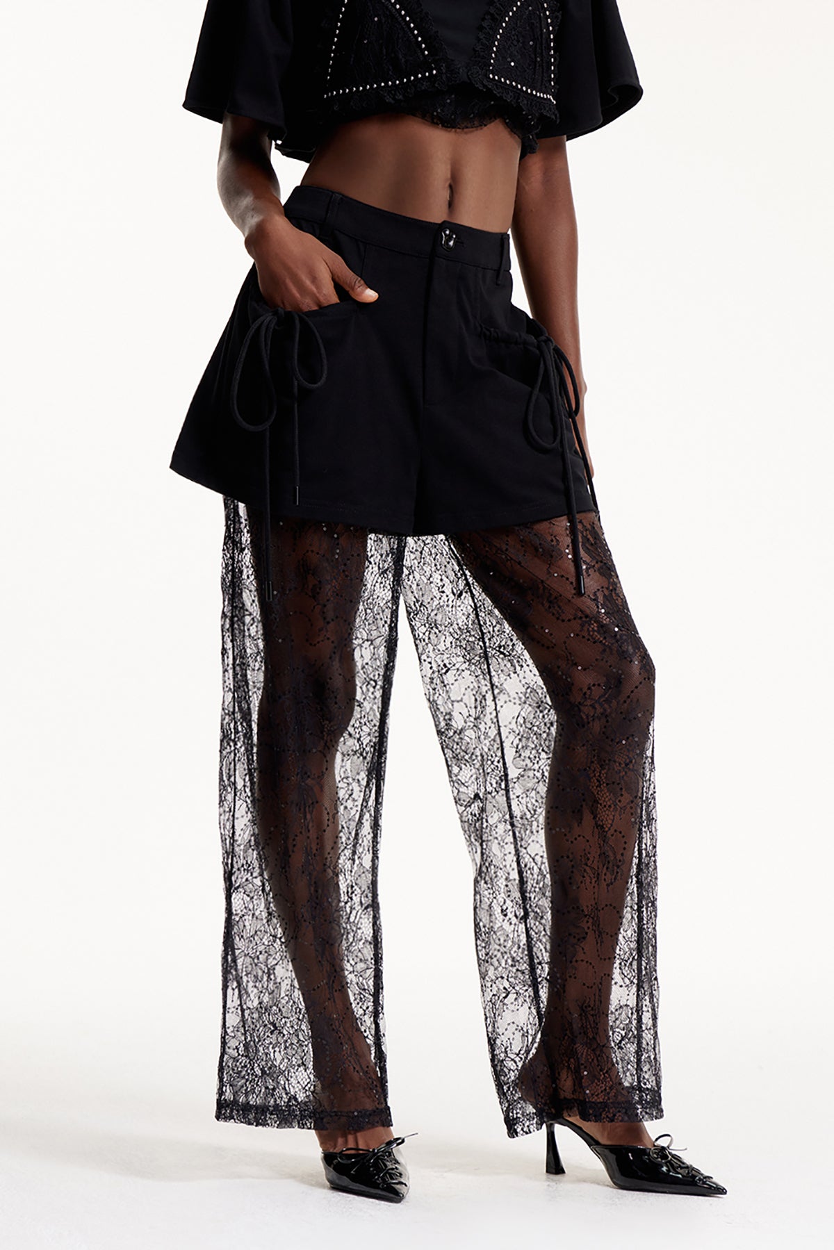 Elvis Lace Sequin Pants