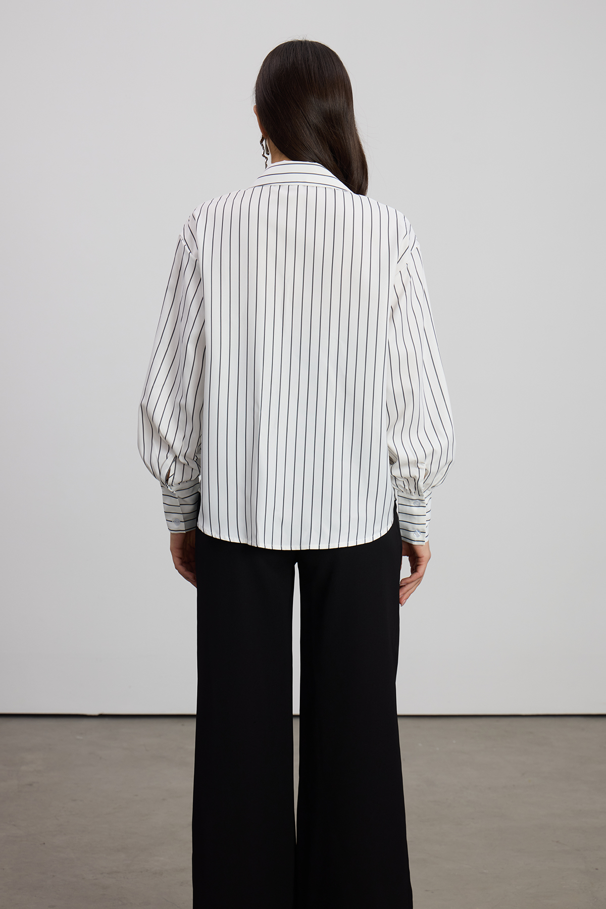 Emberly Stripe Asymmetric Shirt