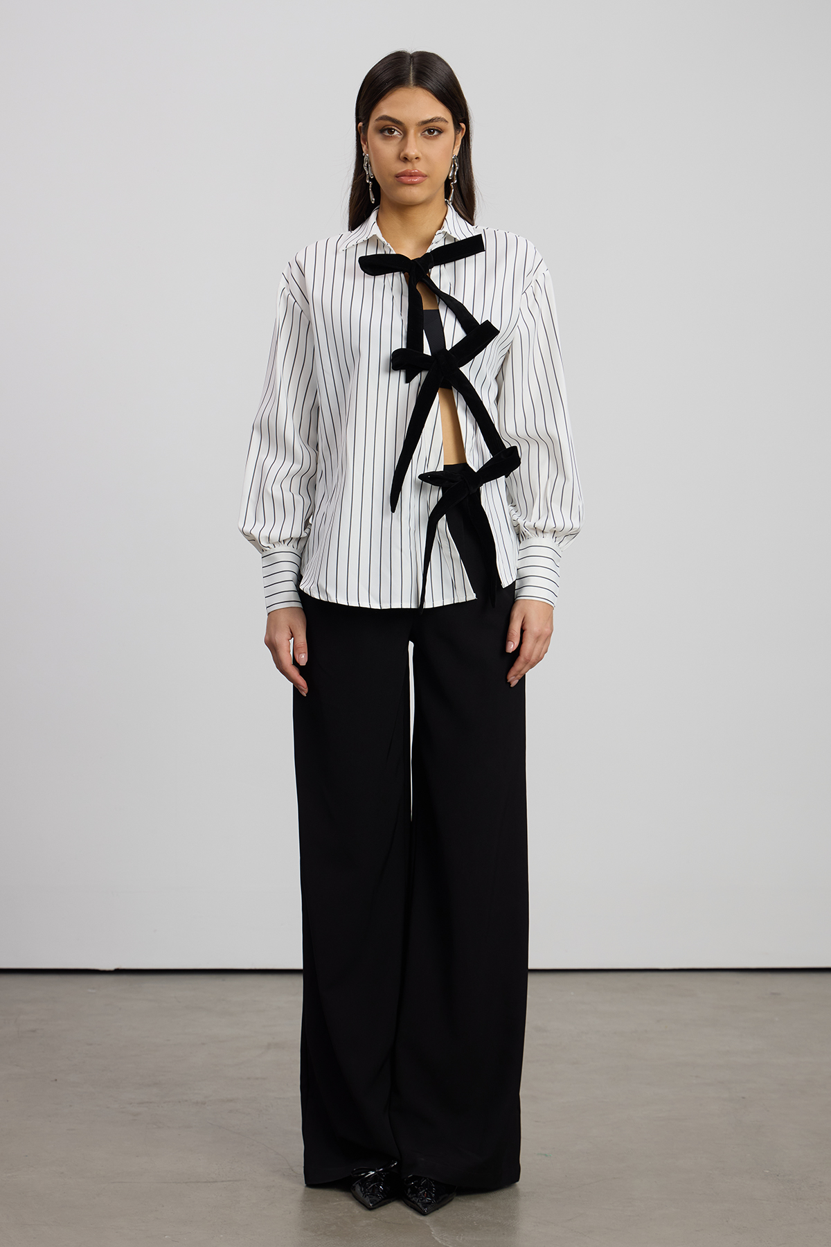 Emberly Stripe Asymmetric Shirt