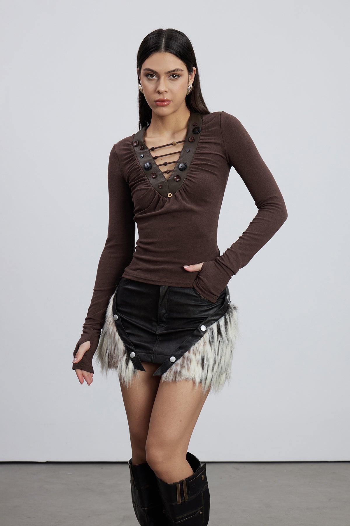 Emiko Plunge Bead Top