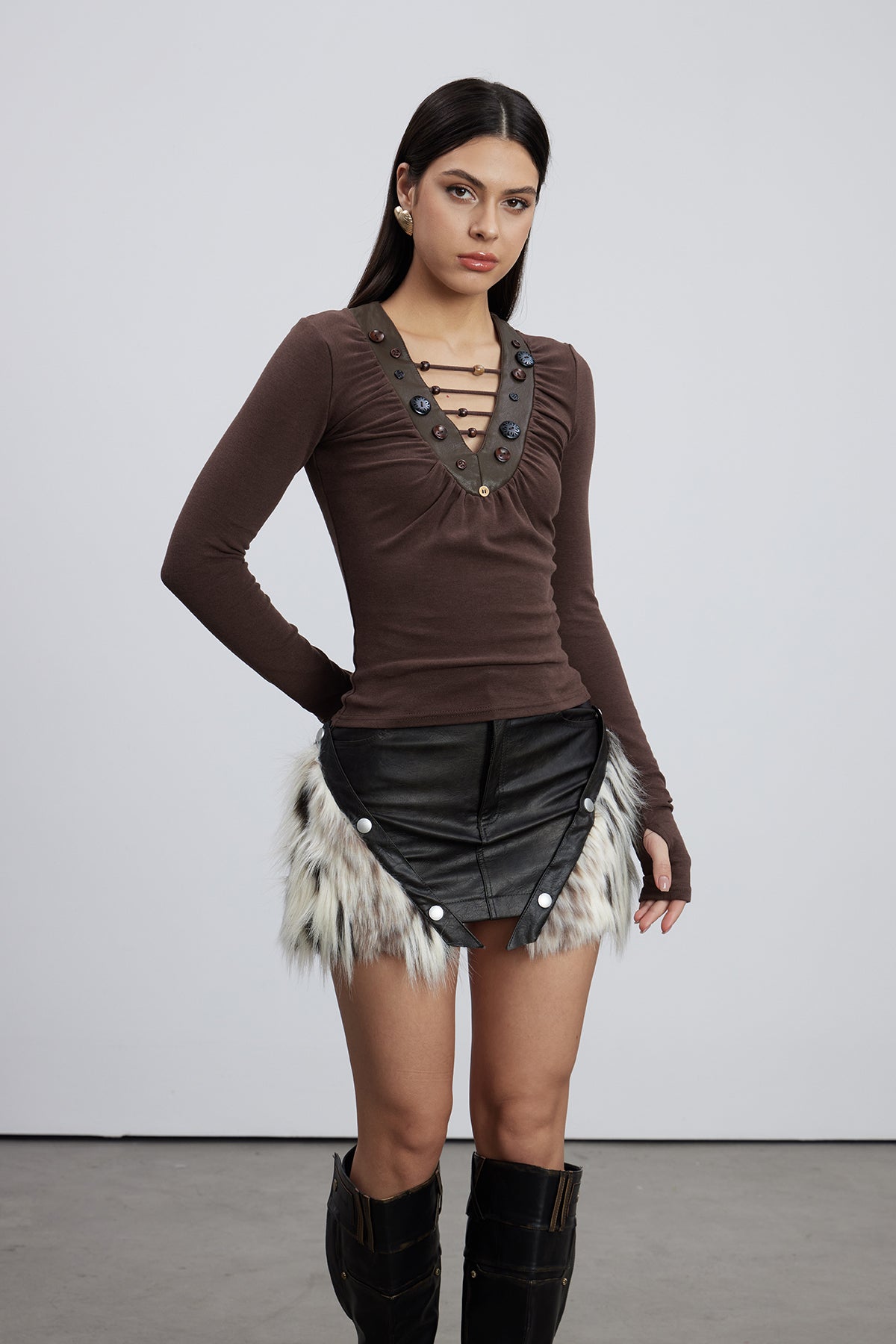 Emiko Plunge Bead Top