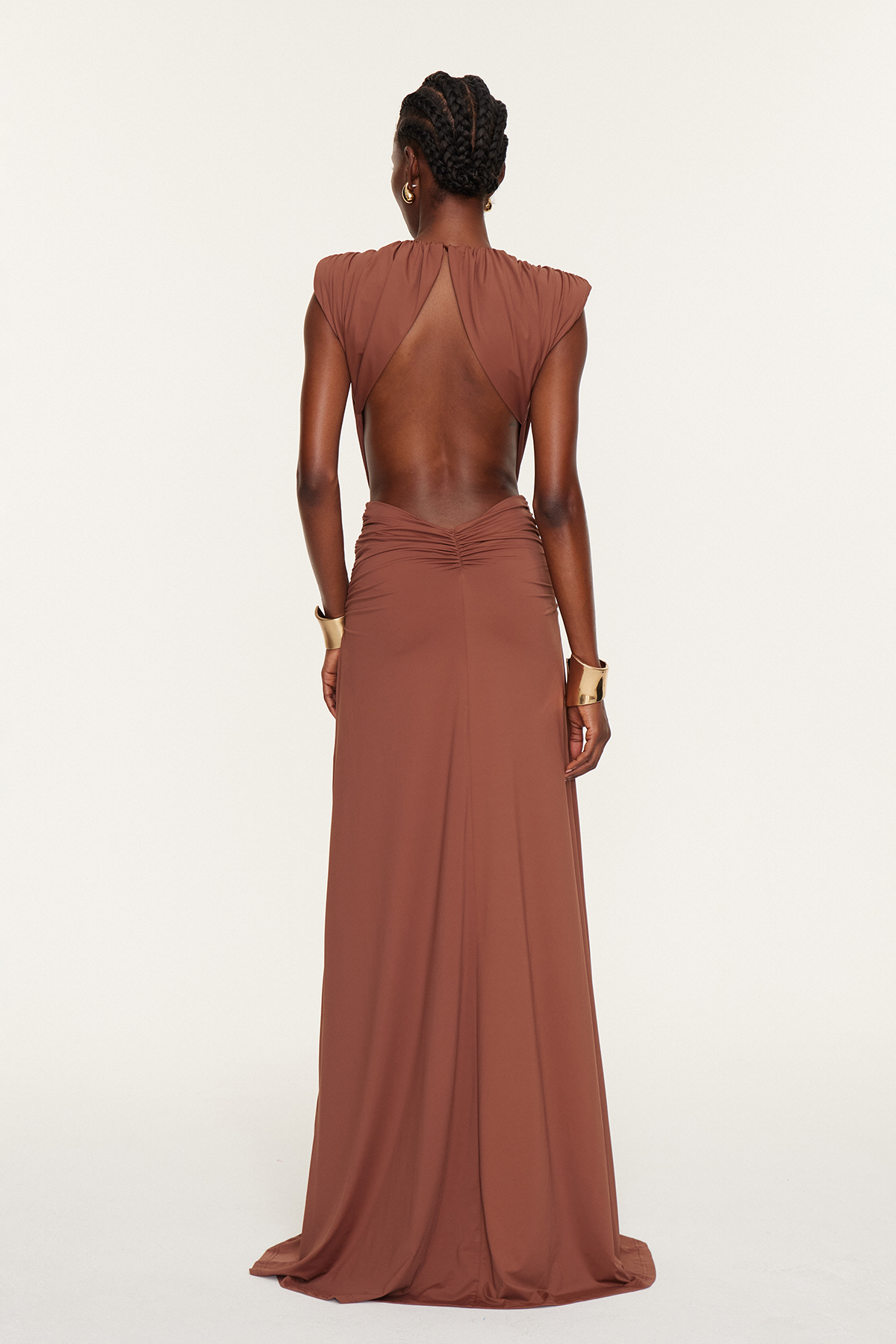 Emmanuhel Plunge Twist Maxi Dress