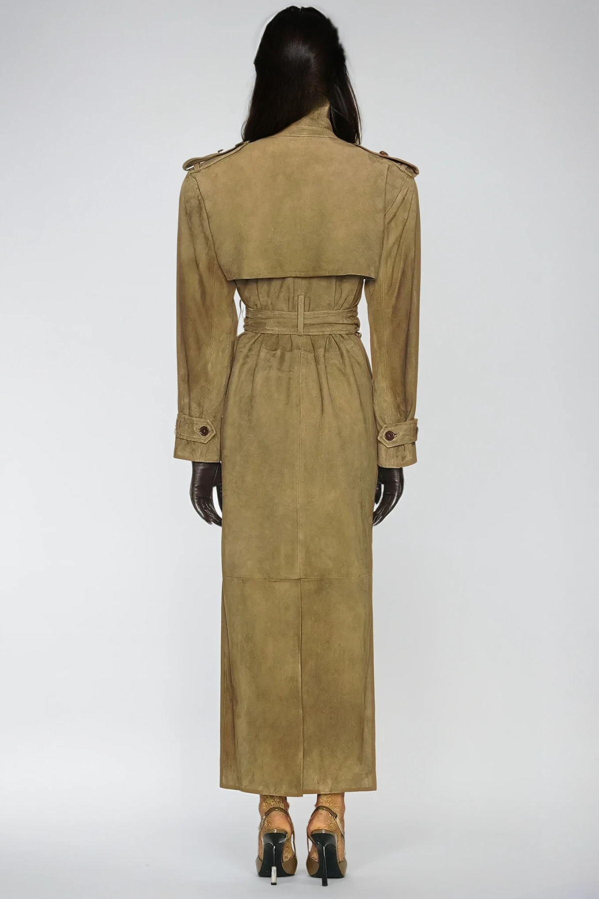 Emmet Suede Trench Coat