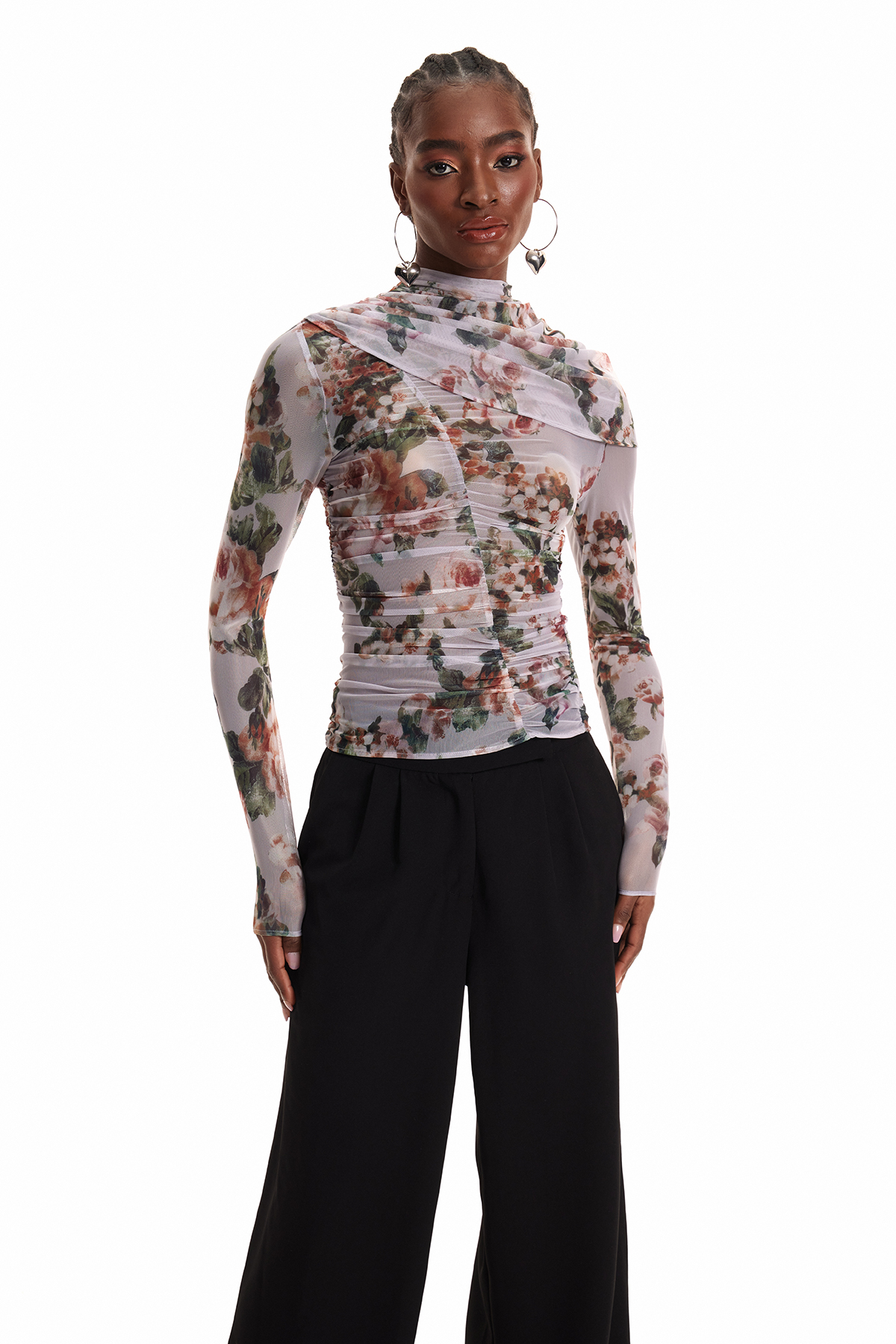 Emrah Drawstring Floral Top