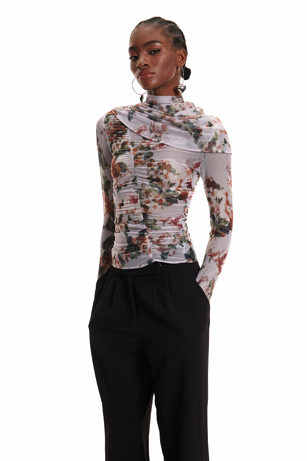 Emrah Drawstring Floral Top