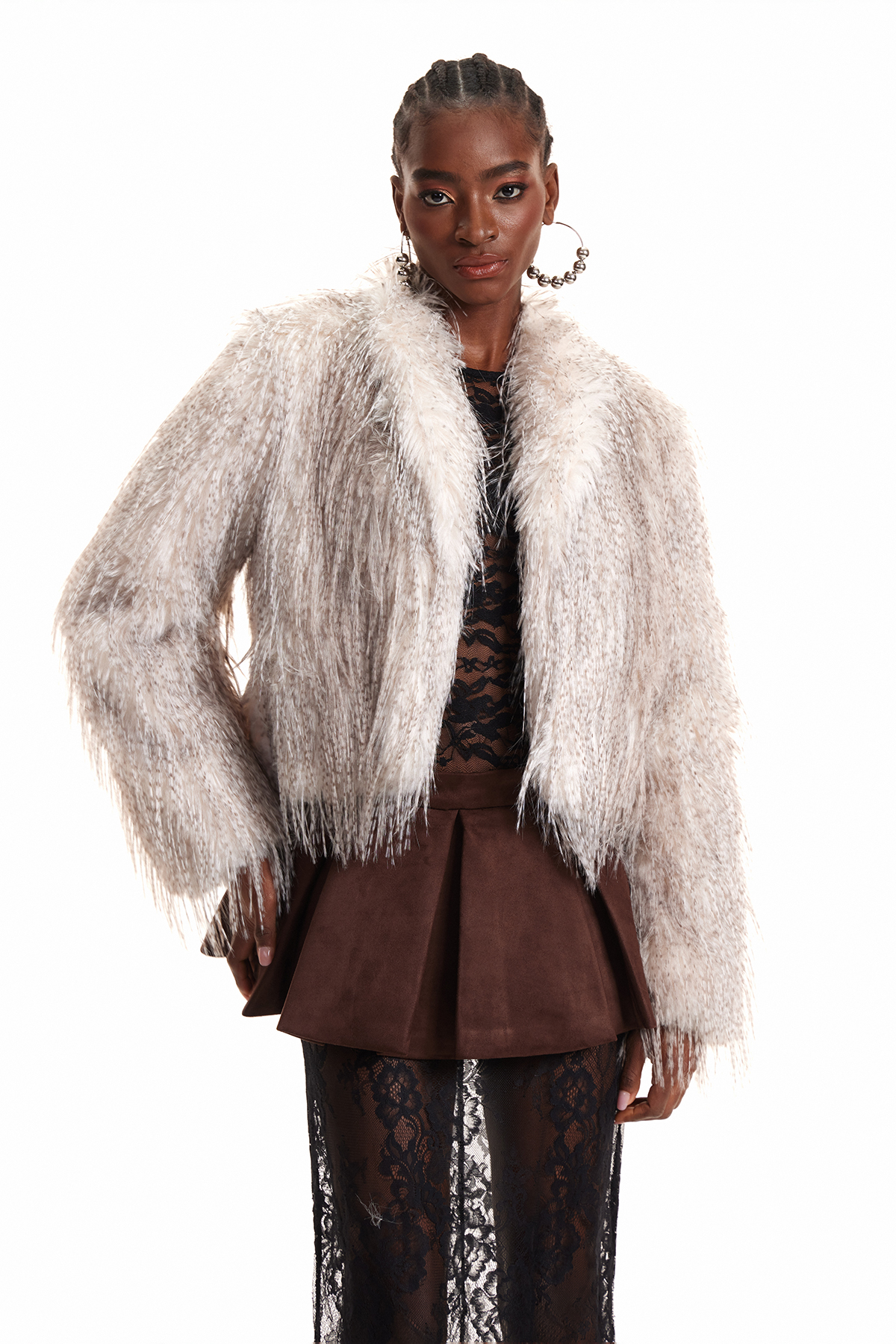 Emre Faux Fur Oversized Jacket