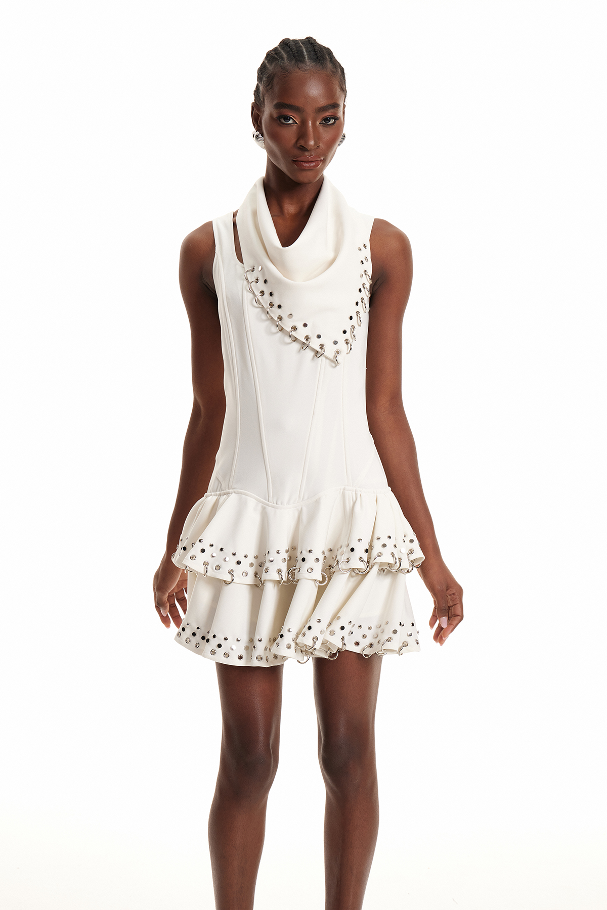 Emy Eyelet Corset Mini Dress